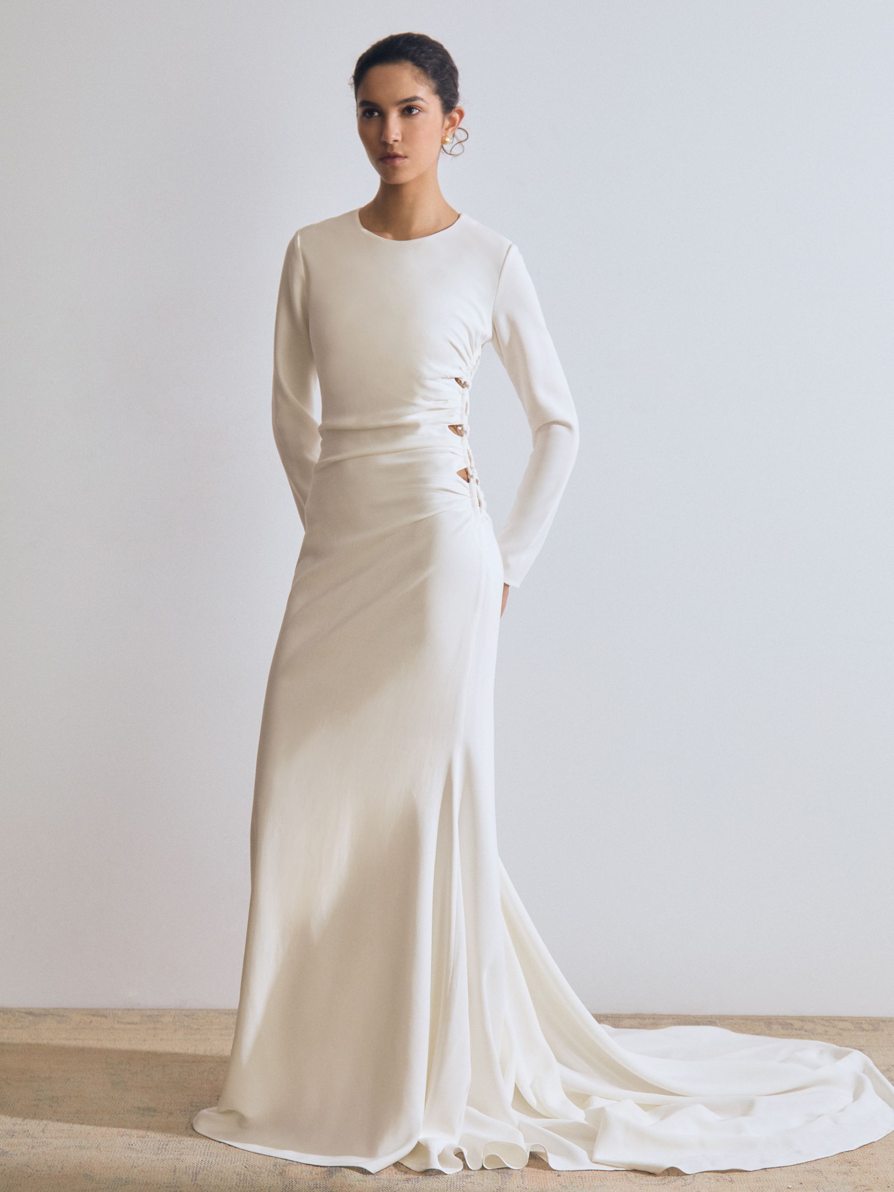 Atelier Cut-Out Rope-Detail Dress in White