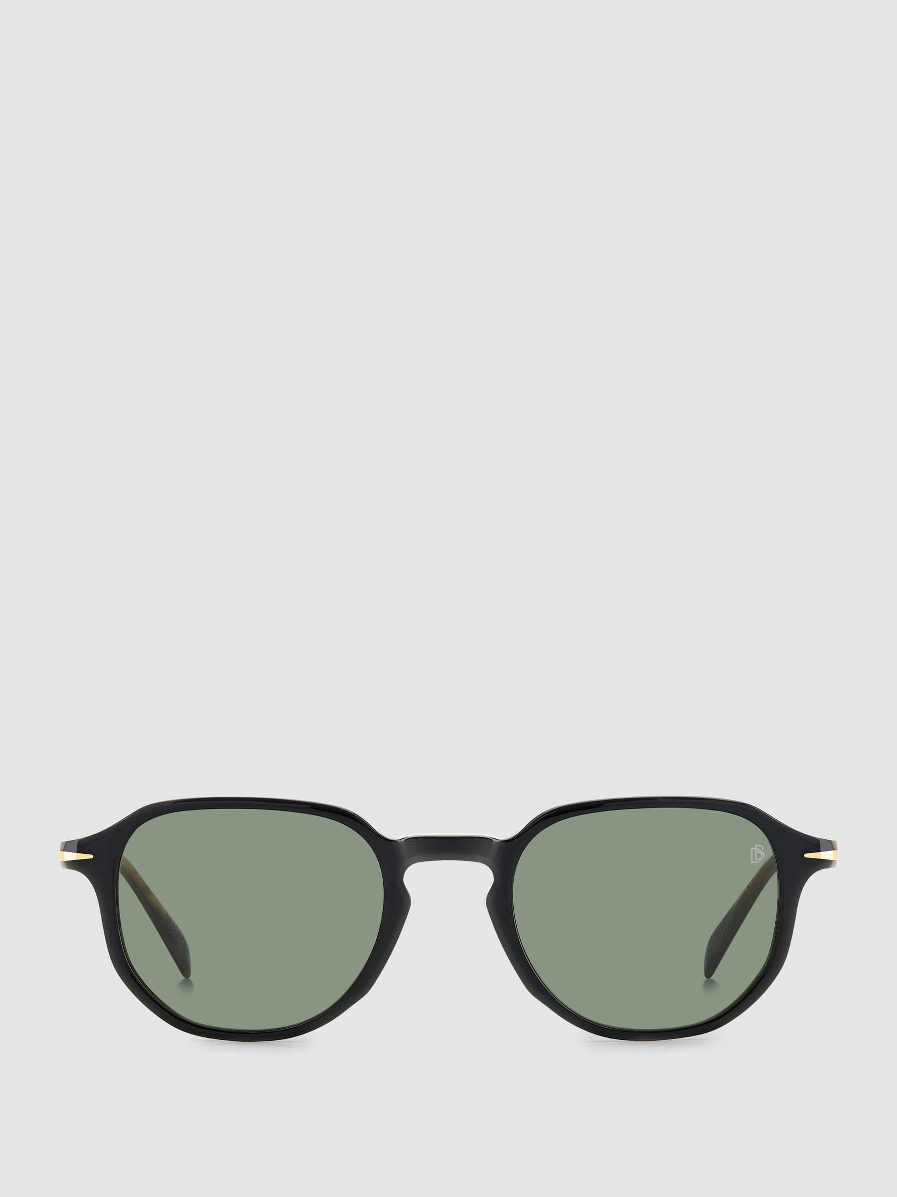 Eyewear by David Beckham Round Sunglasses in Black