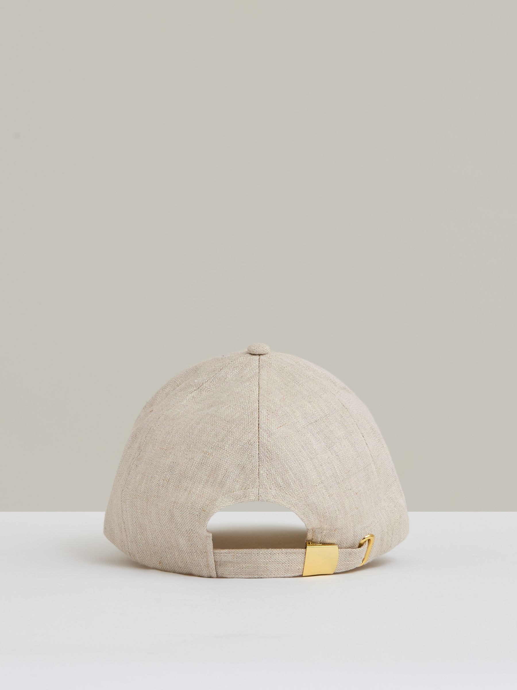 Linen Logo Baseball Cap in Neutral