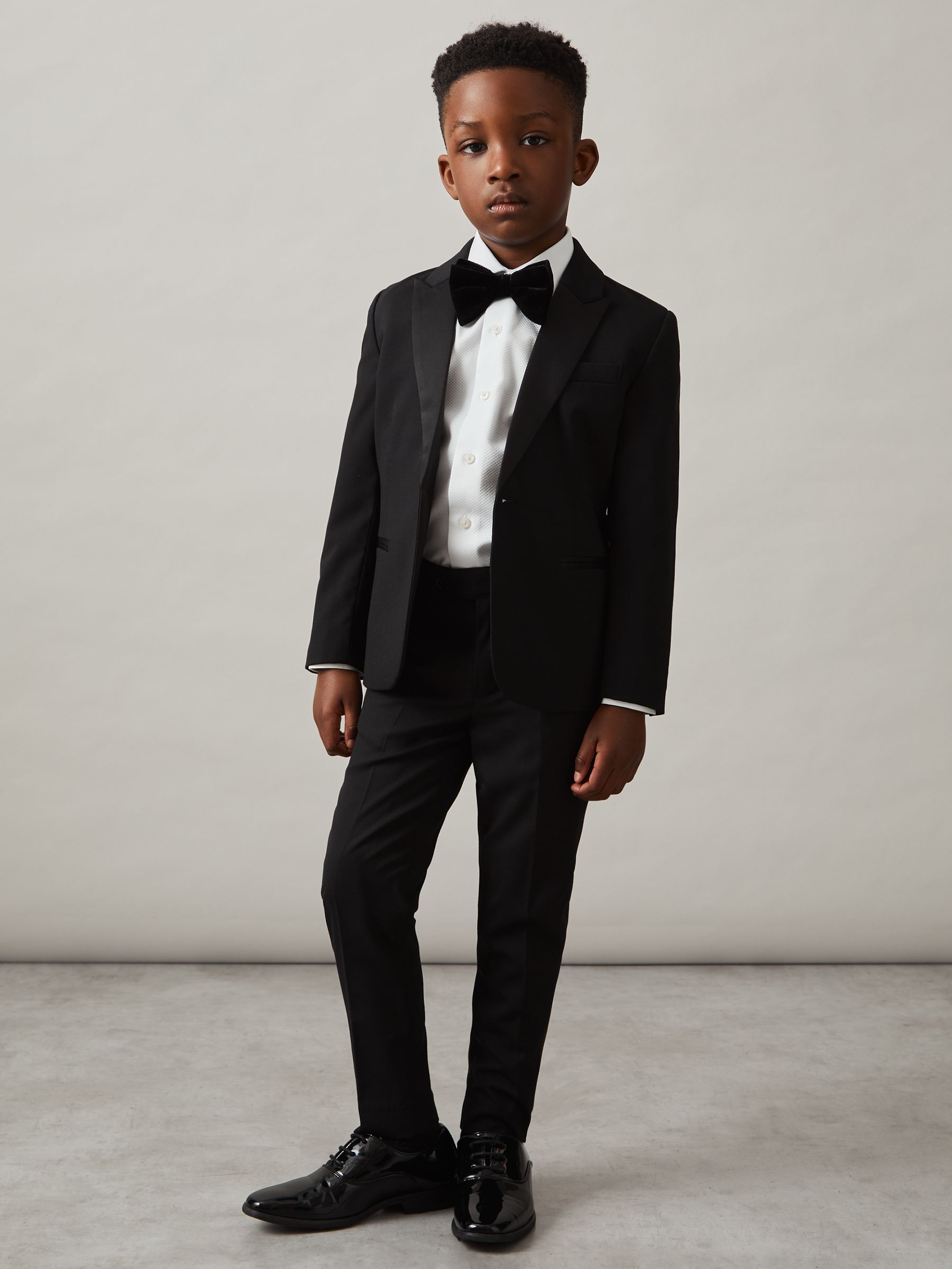 3-9 yrs Cotton Slim-Fit Dinner Shirt in White