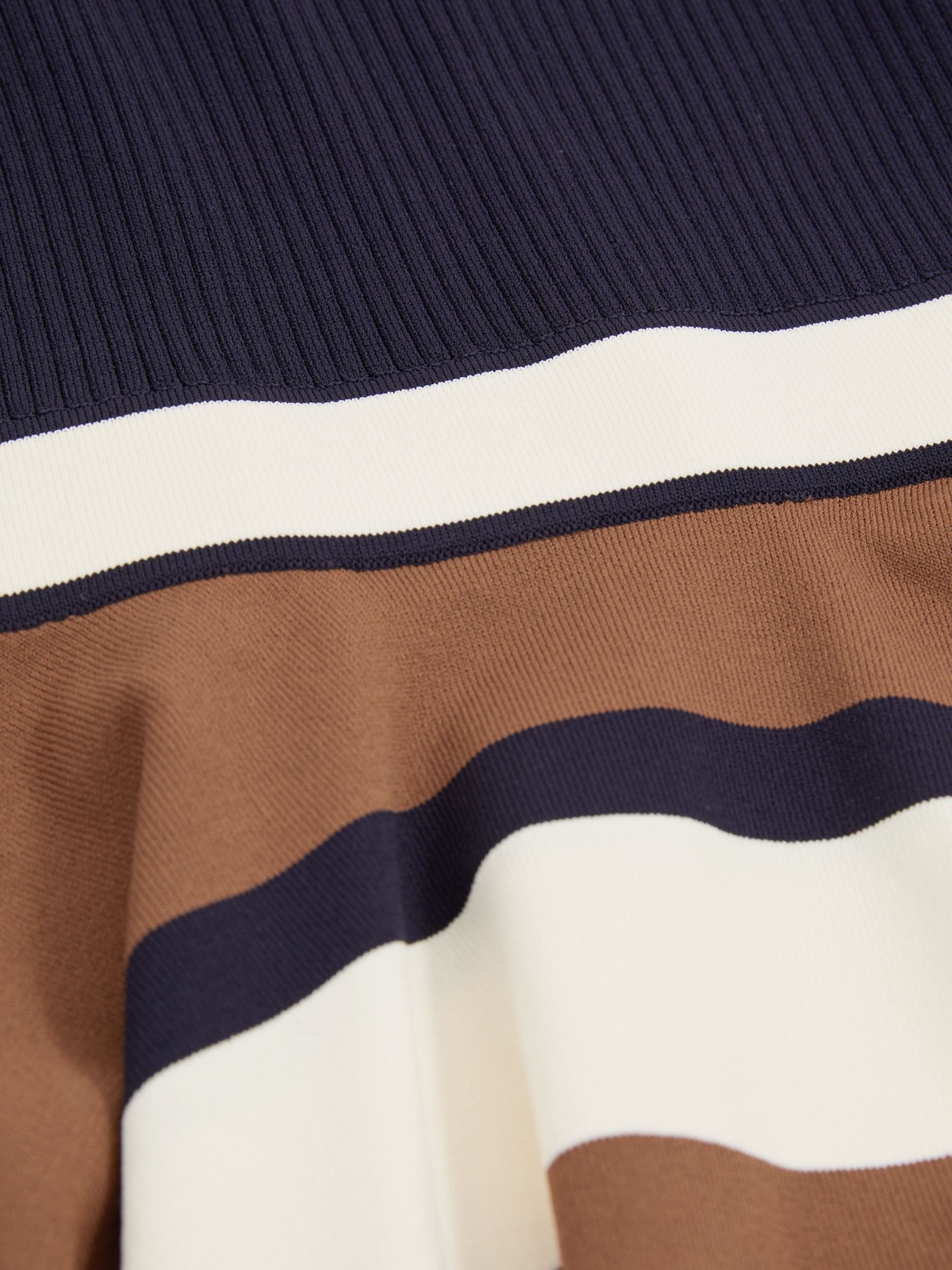 4-9 yrs Knitted Colourblock Asymmetric Dress in Navy