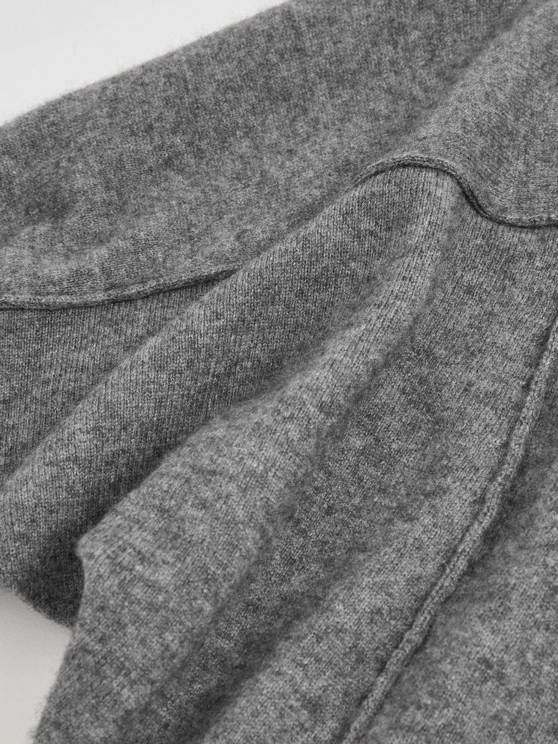 Wool-Blend Reverse-Seam Batwing Jumper With Cashmere in Charcoal