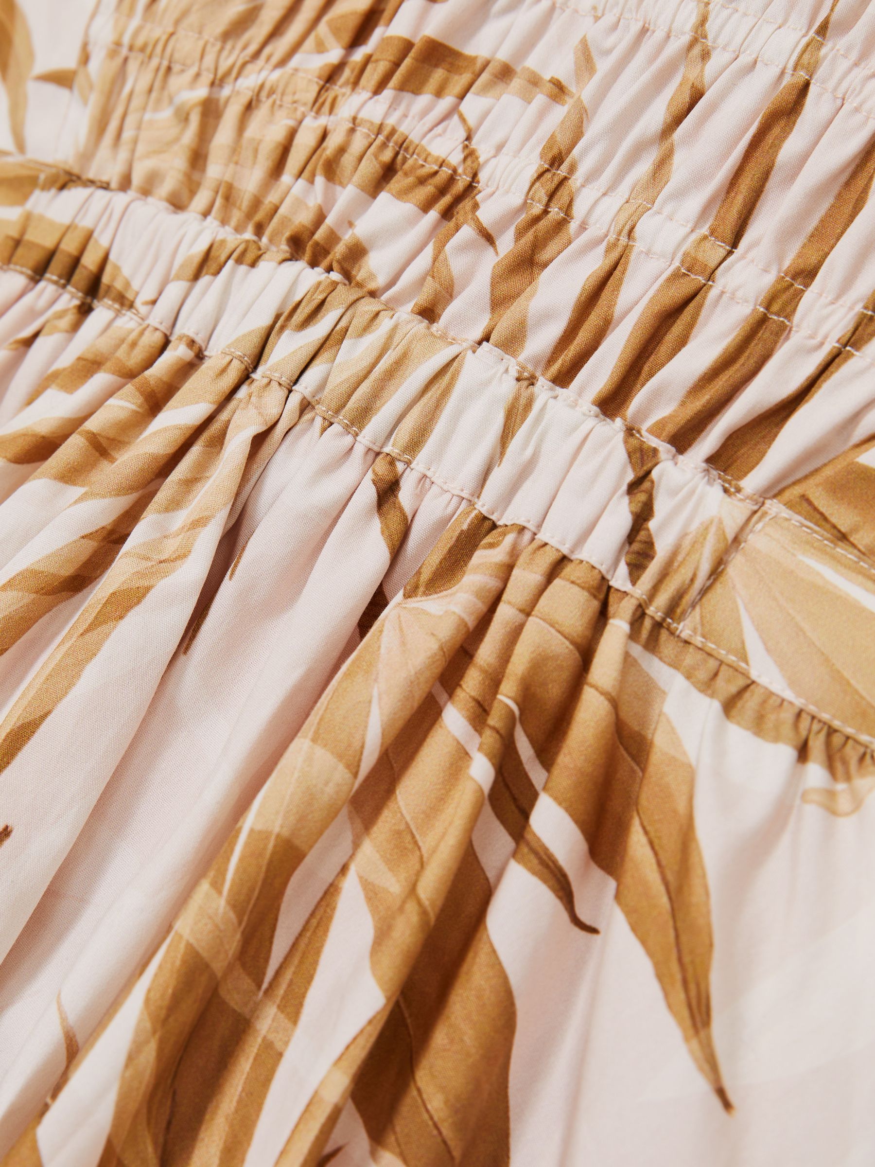 13-14 yrs Cotton Shirred Printed Dress in Multi