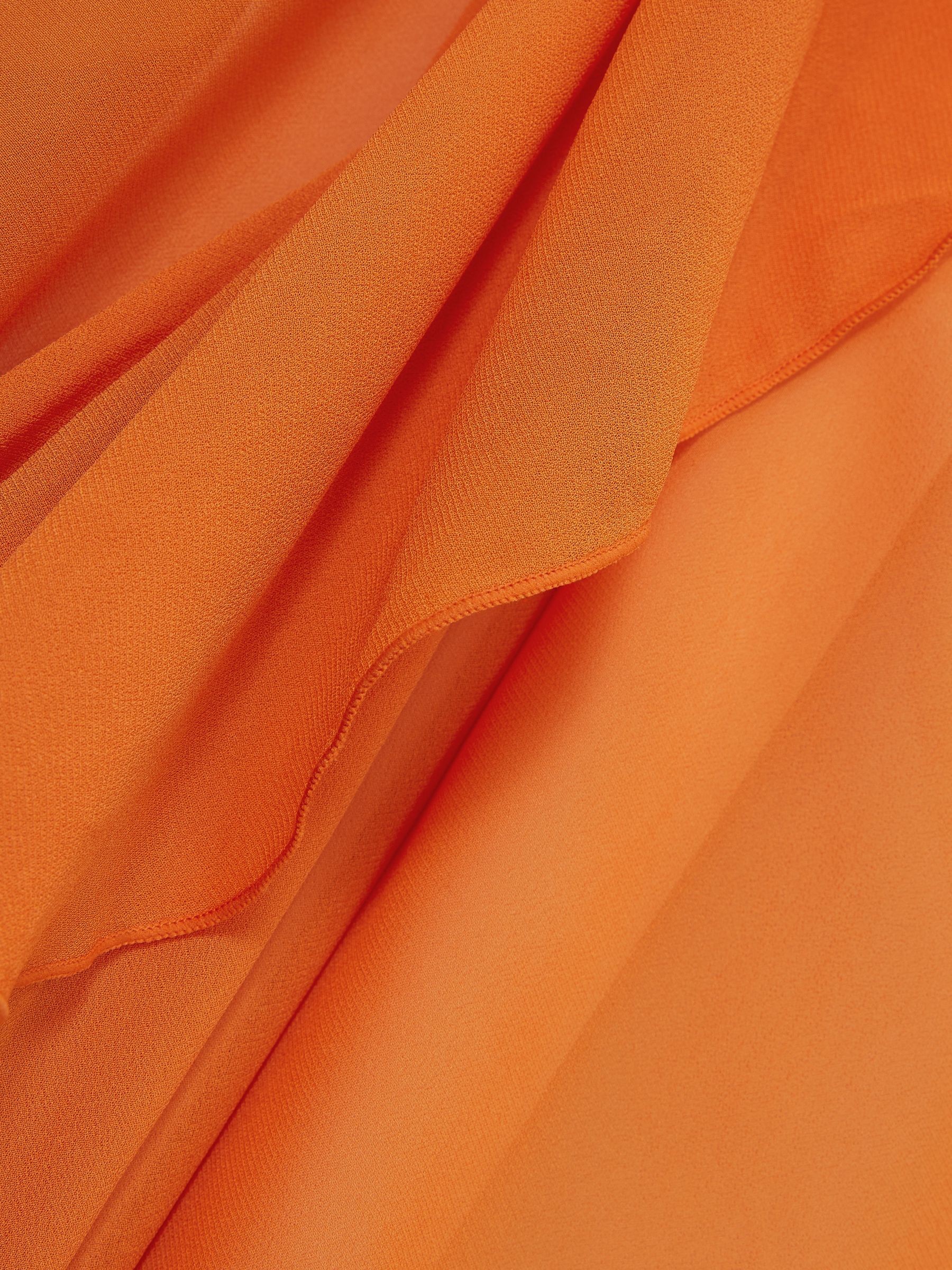 Ruffle Detail Maxi Dress in Orange