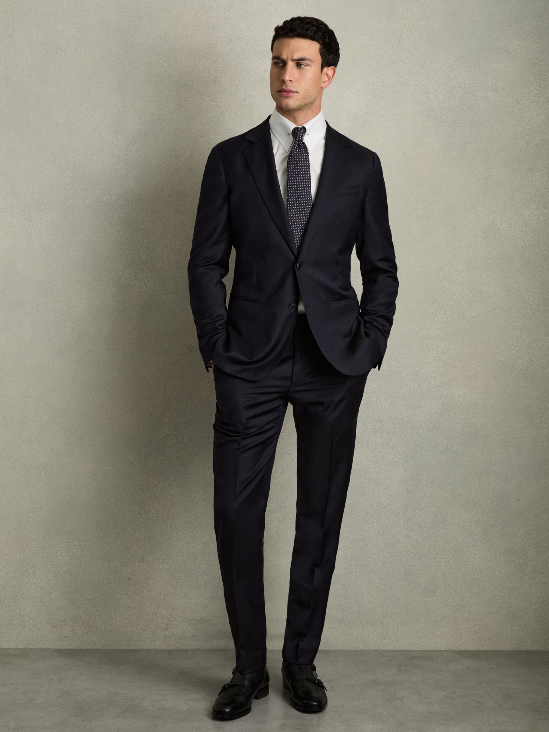 Regular-Fit Cotton Pin-Collar Shirt in White