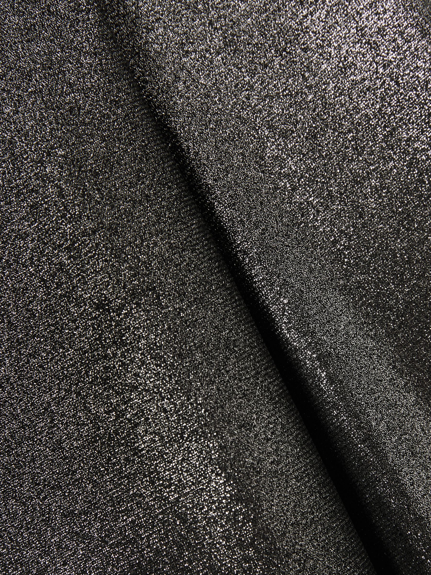 9-13 yrs Metallic-Thread Roll-Neck Top in Silver