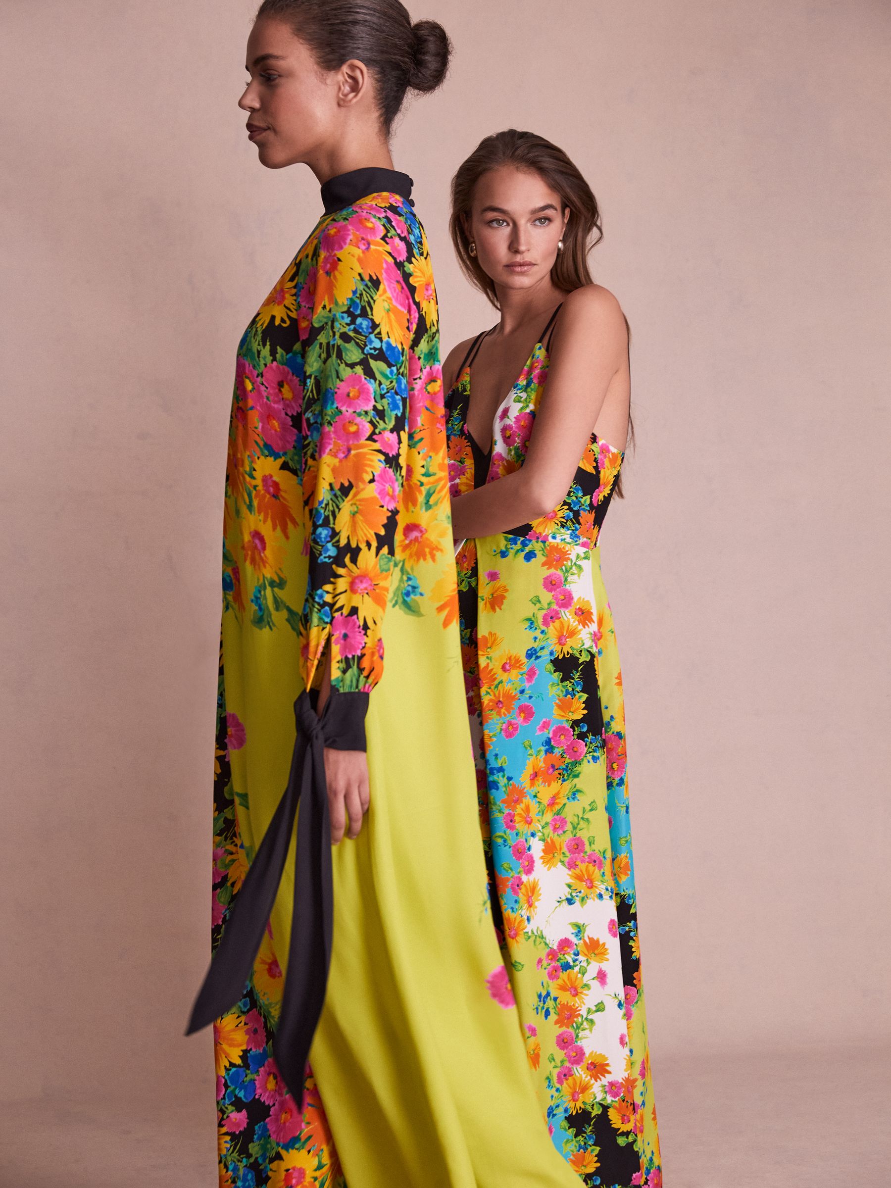 Florere Printed Dual Strap Maxi Dress in Multi