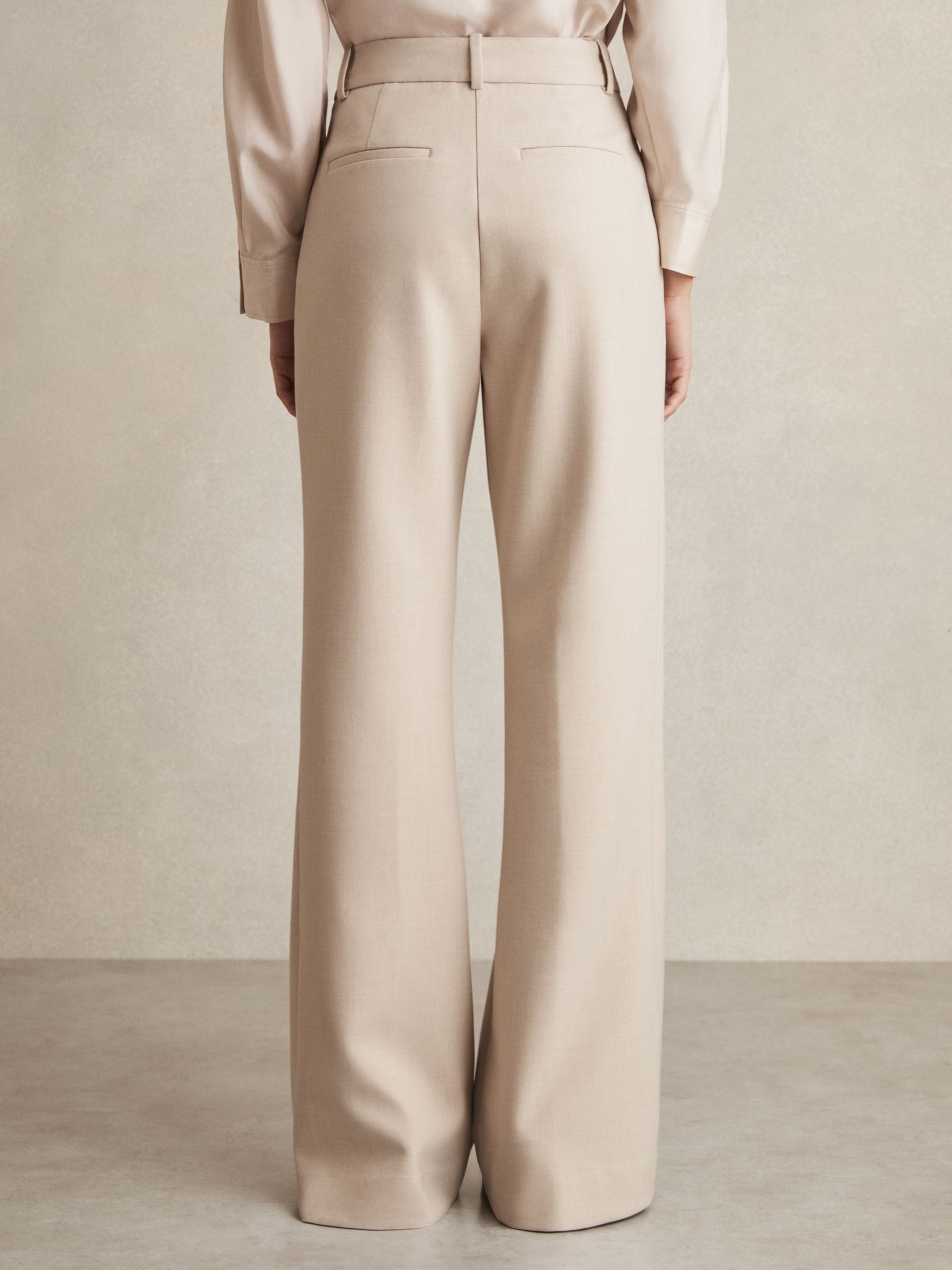 Flared Tailored Trousers in Neutral
