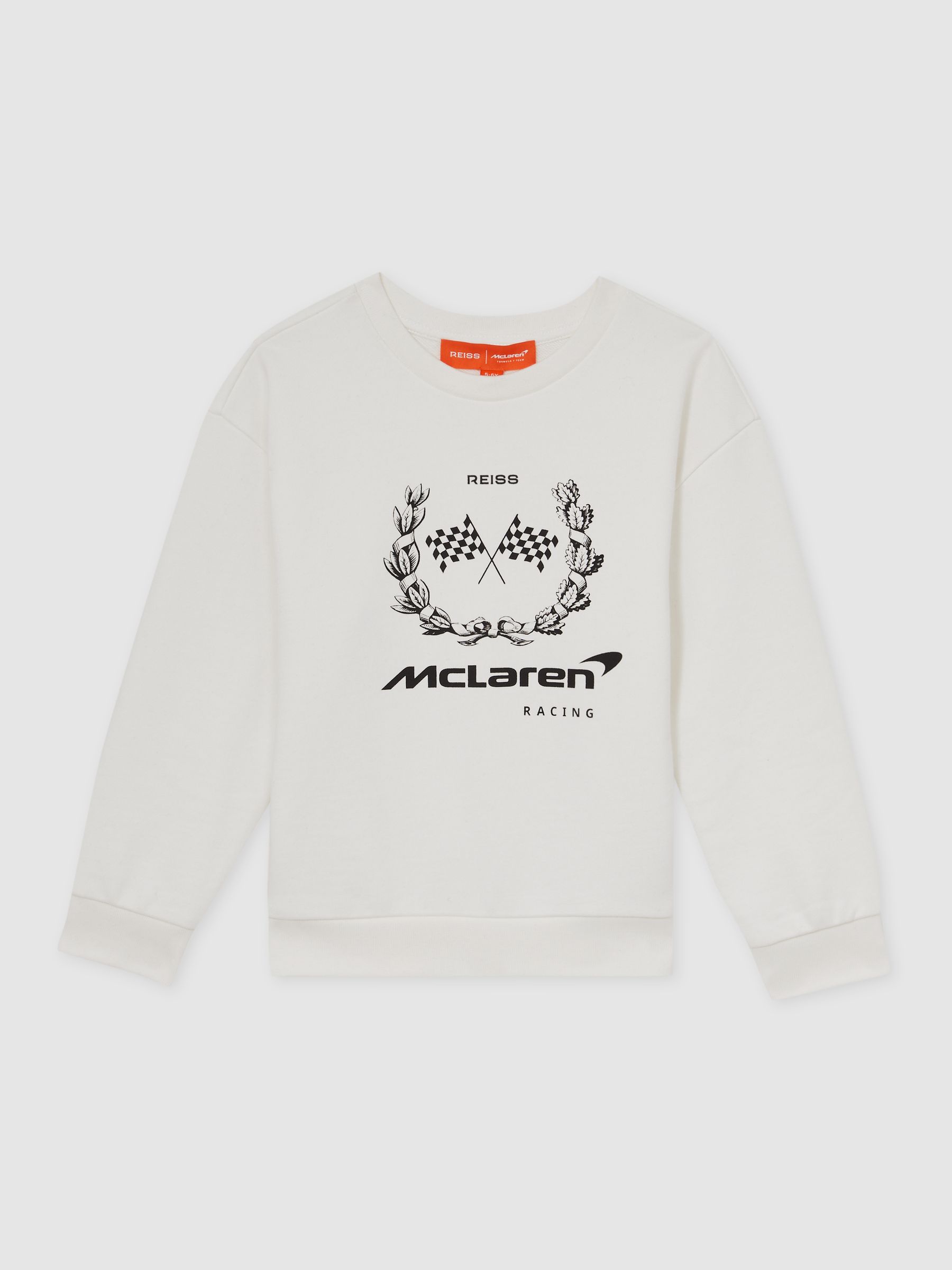 9-13 yrs McLaren F1 Team Laurel Print Sweatshirt in White