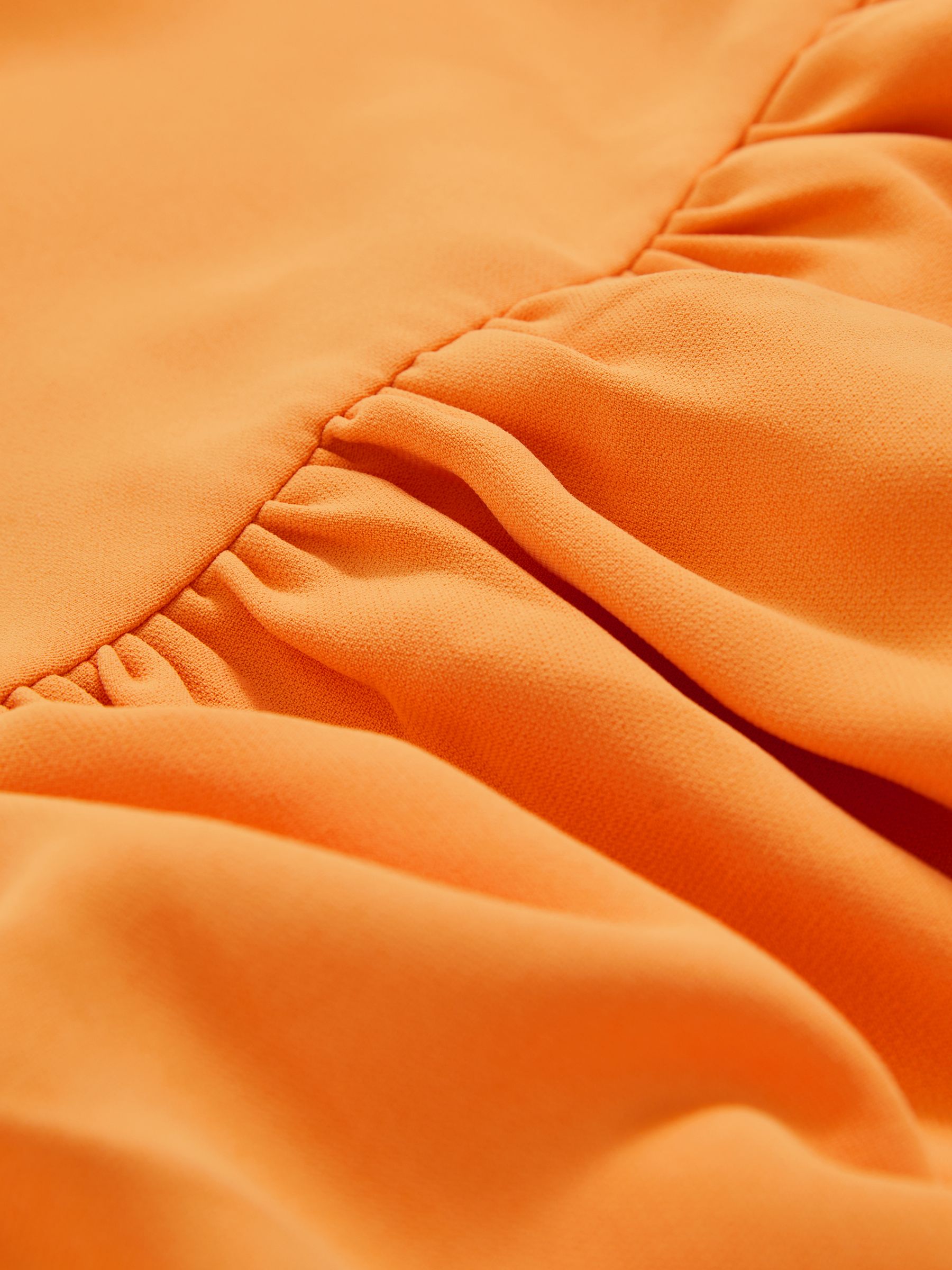 13-14 yrs One-Shoulder Tiered Dress in Orange