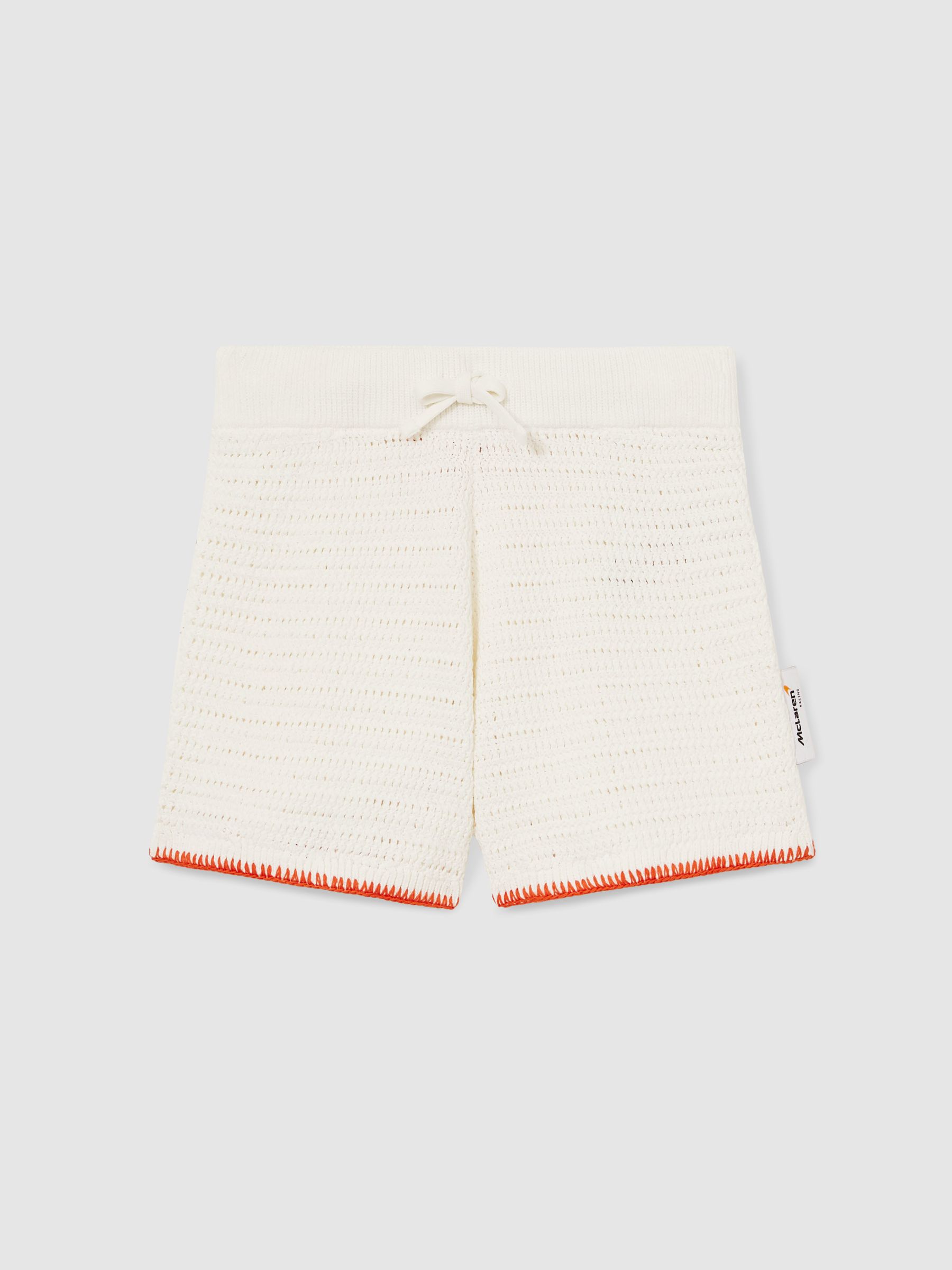 9-13 yrs McLaren F1 Team Crochet Shorts in Off White/Orange