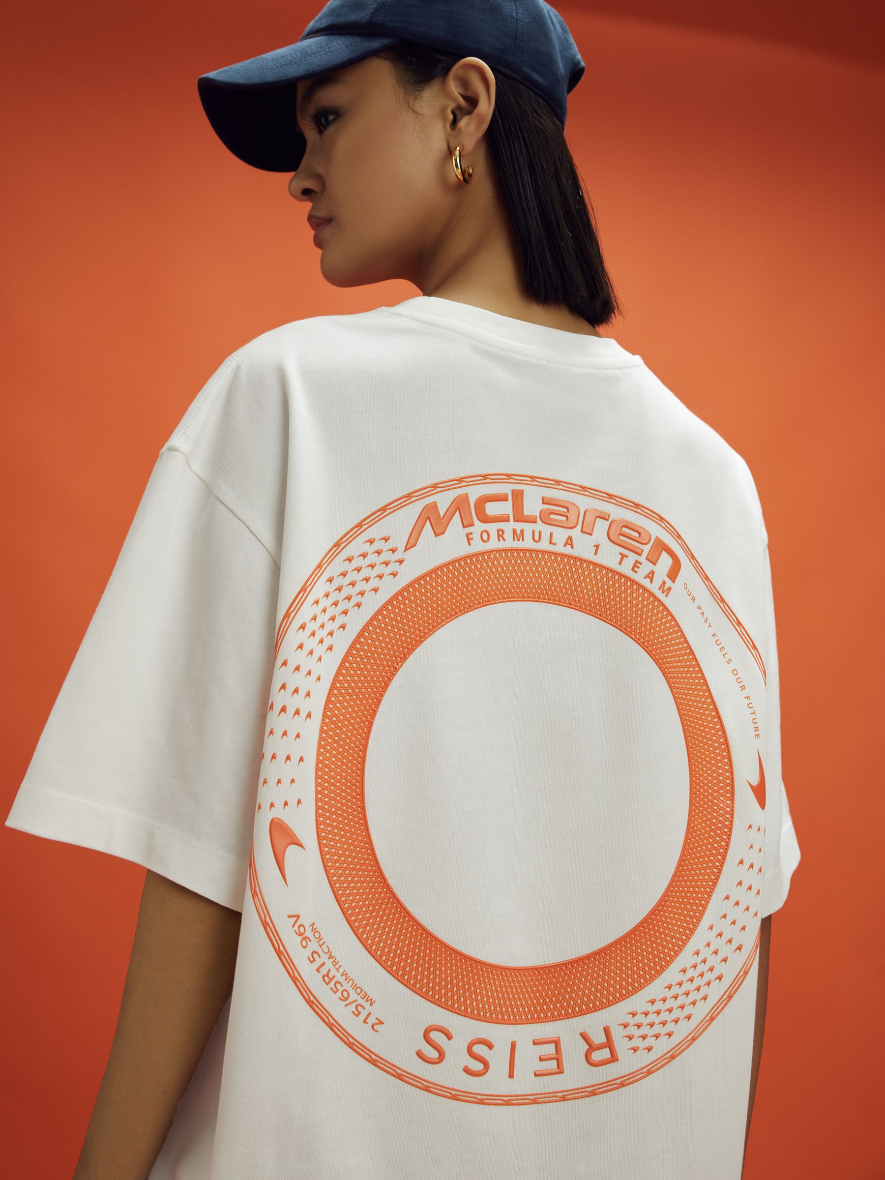 McLaren F1 Oversized Cotton Crew Neck T-Shirt in White