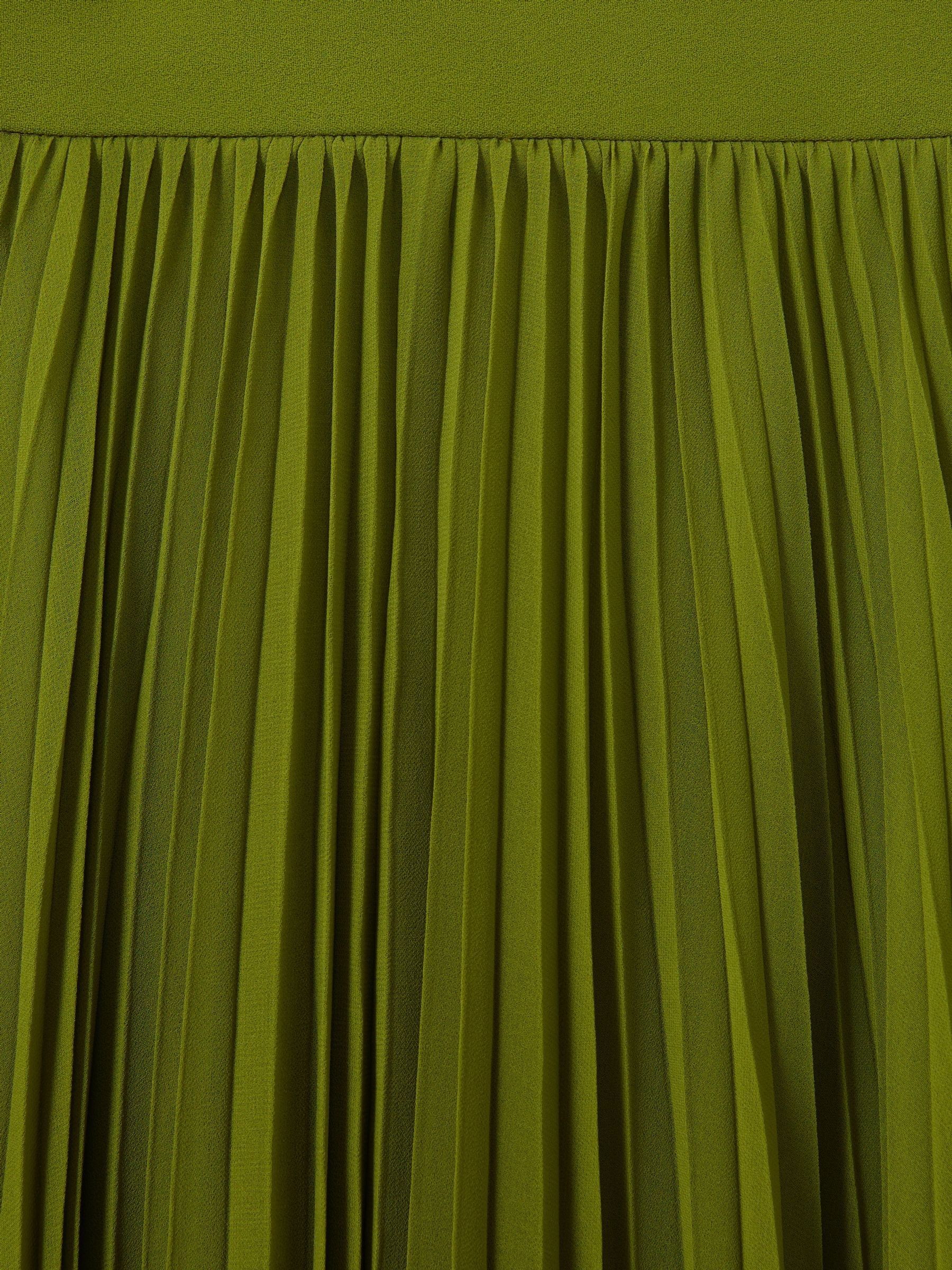 Florere Pleated Maxi Skirt in Khaki