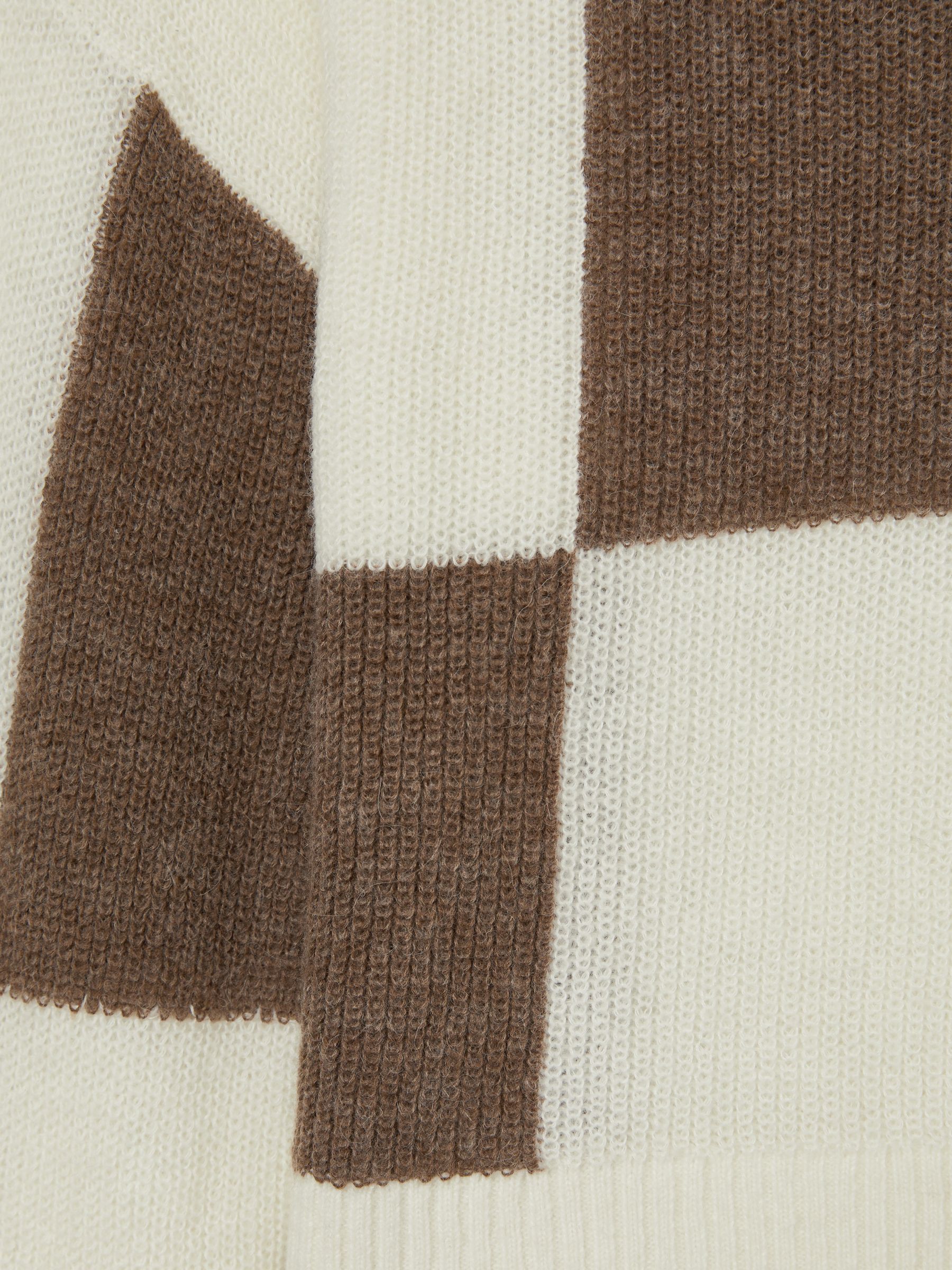 9-13 yrs Colourblock-Intarsia Jumper with Wool and Alpaca in Brown