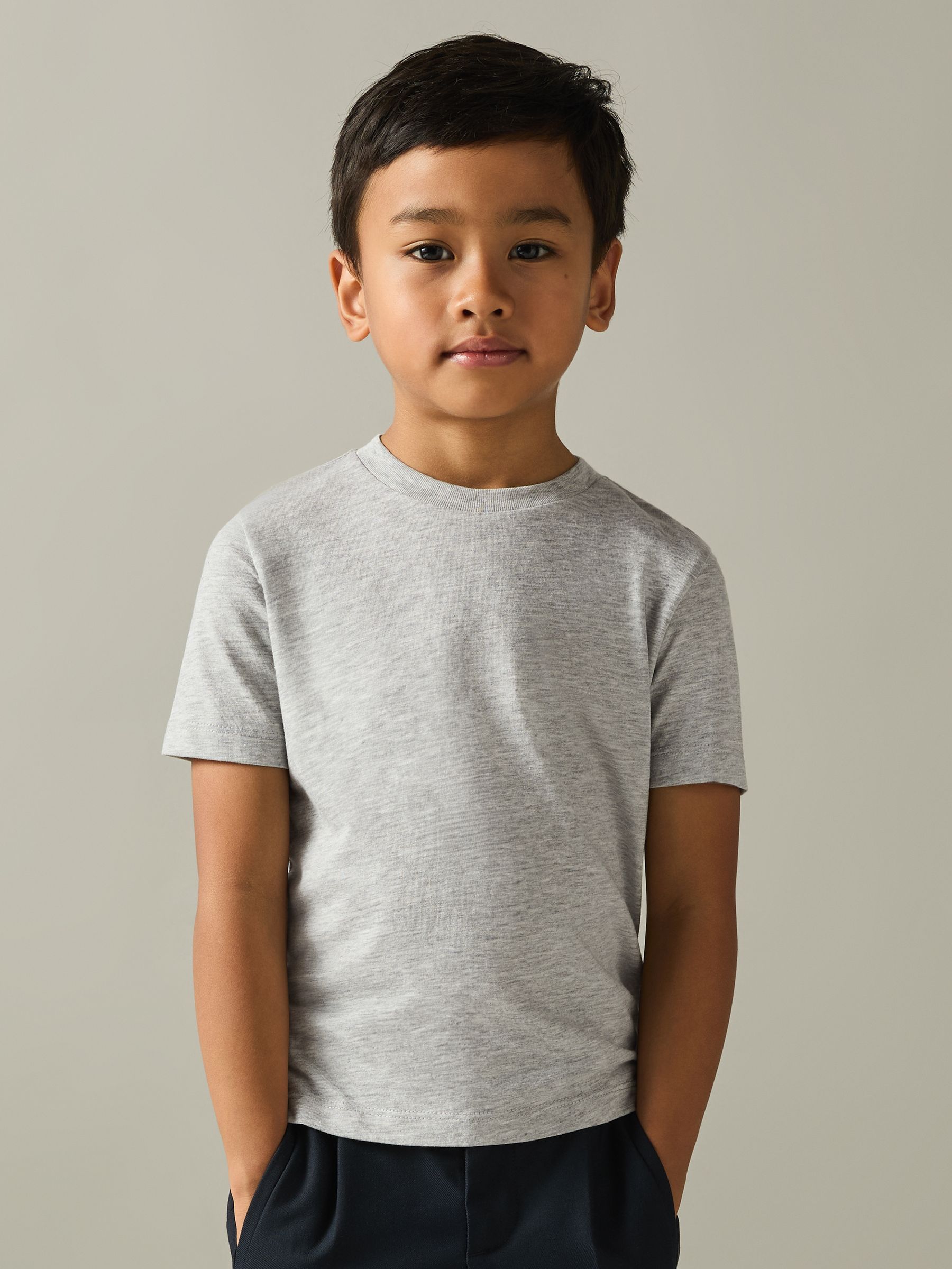 3-9 yrs Crew Neck T-Shirt in Grey