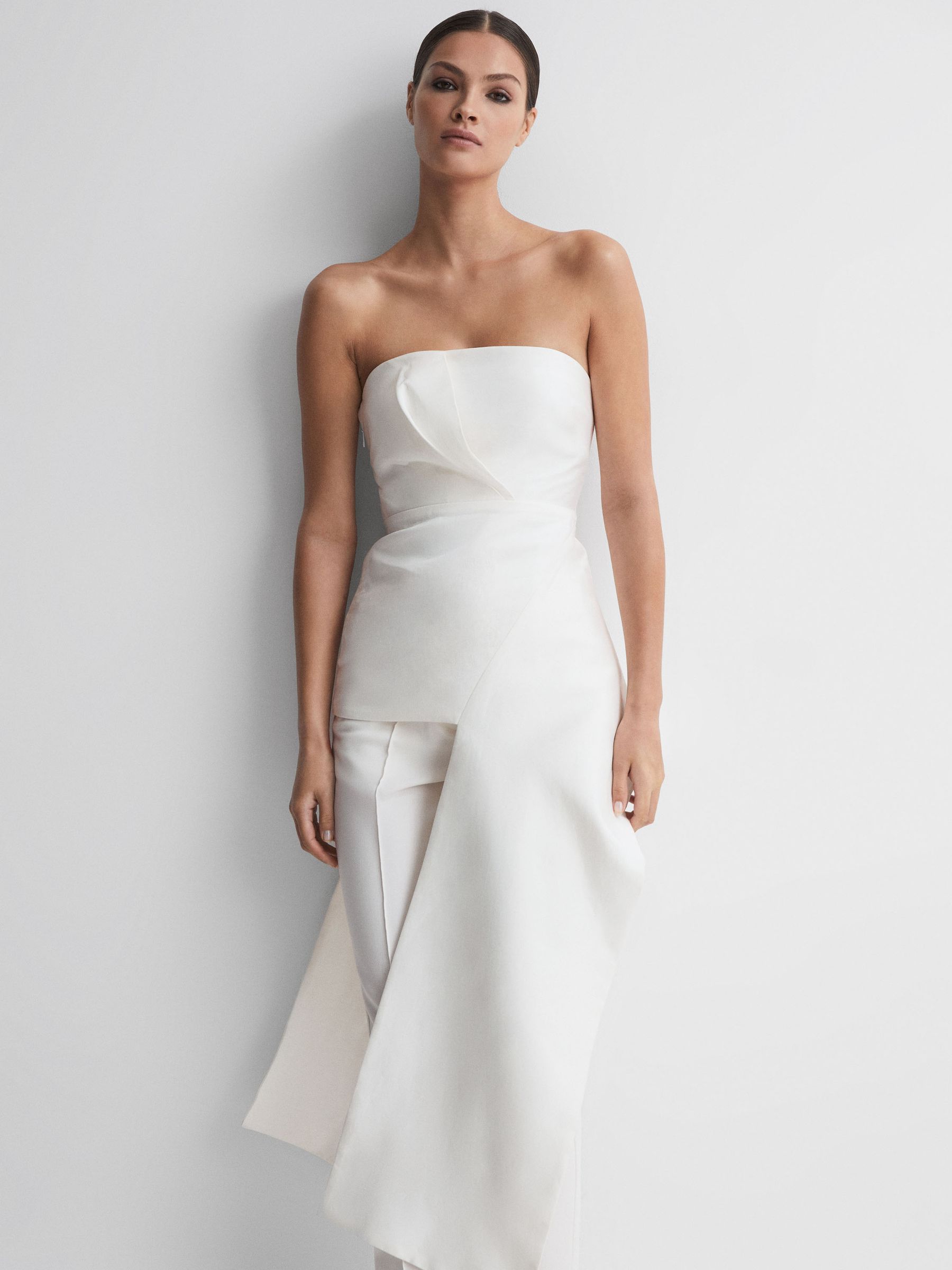 Acler Strapless Panel Top in Ivory