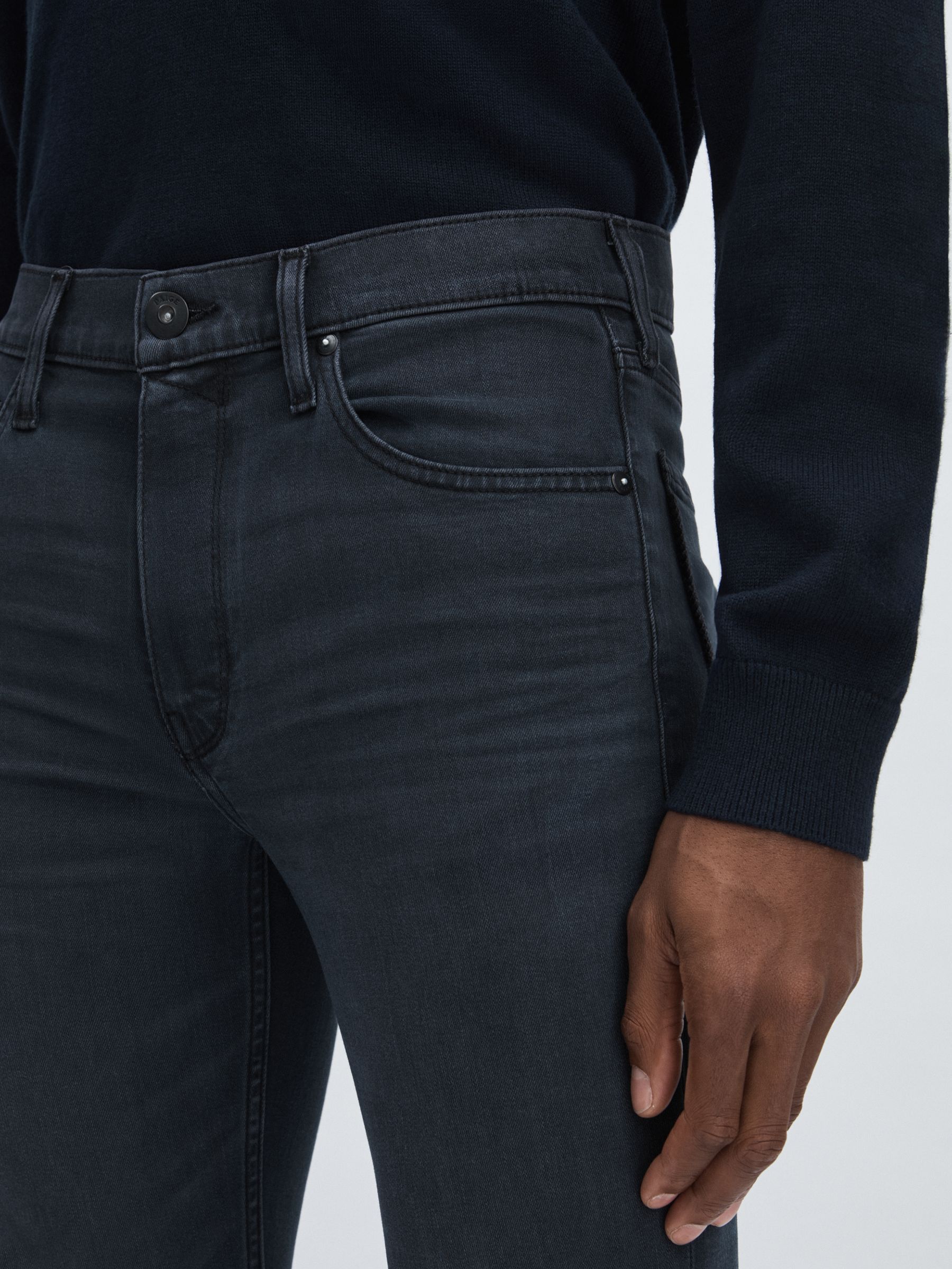 Paige Slim Leg Stretch Jeans in Navy/Black