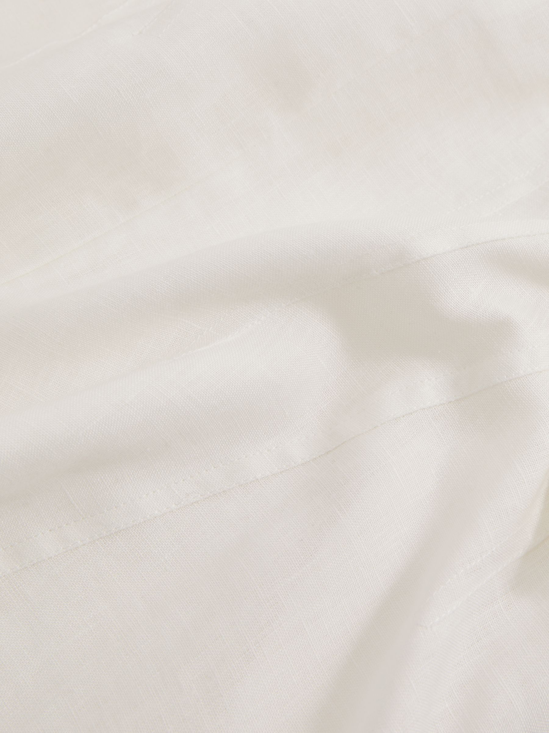 Linen Balloon Sleeve Mini Dress in Ivory