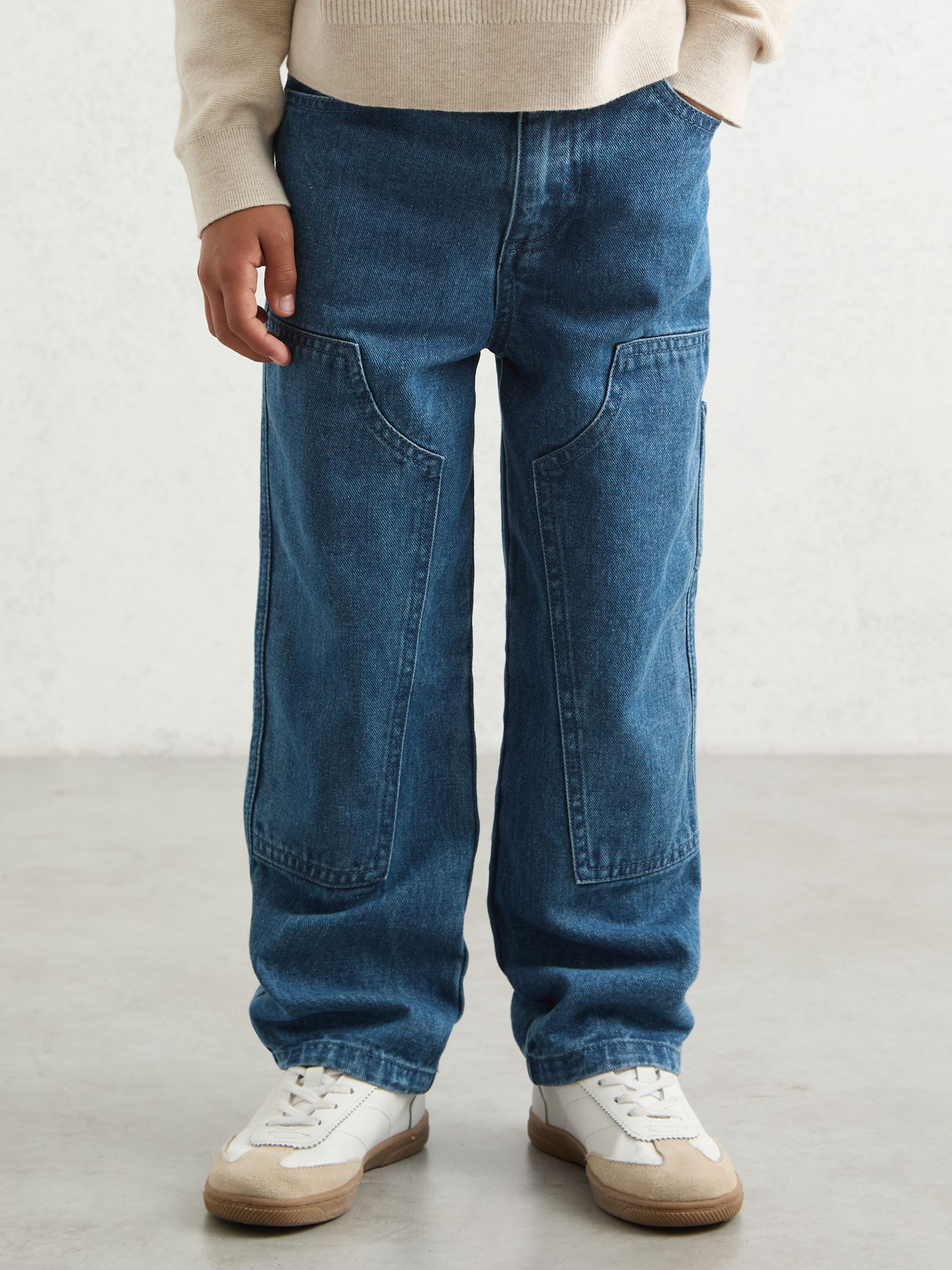 13-14 yrs Straight-Leg Carpenter Jeans in Mid Blue