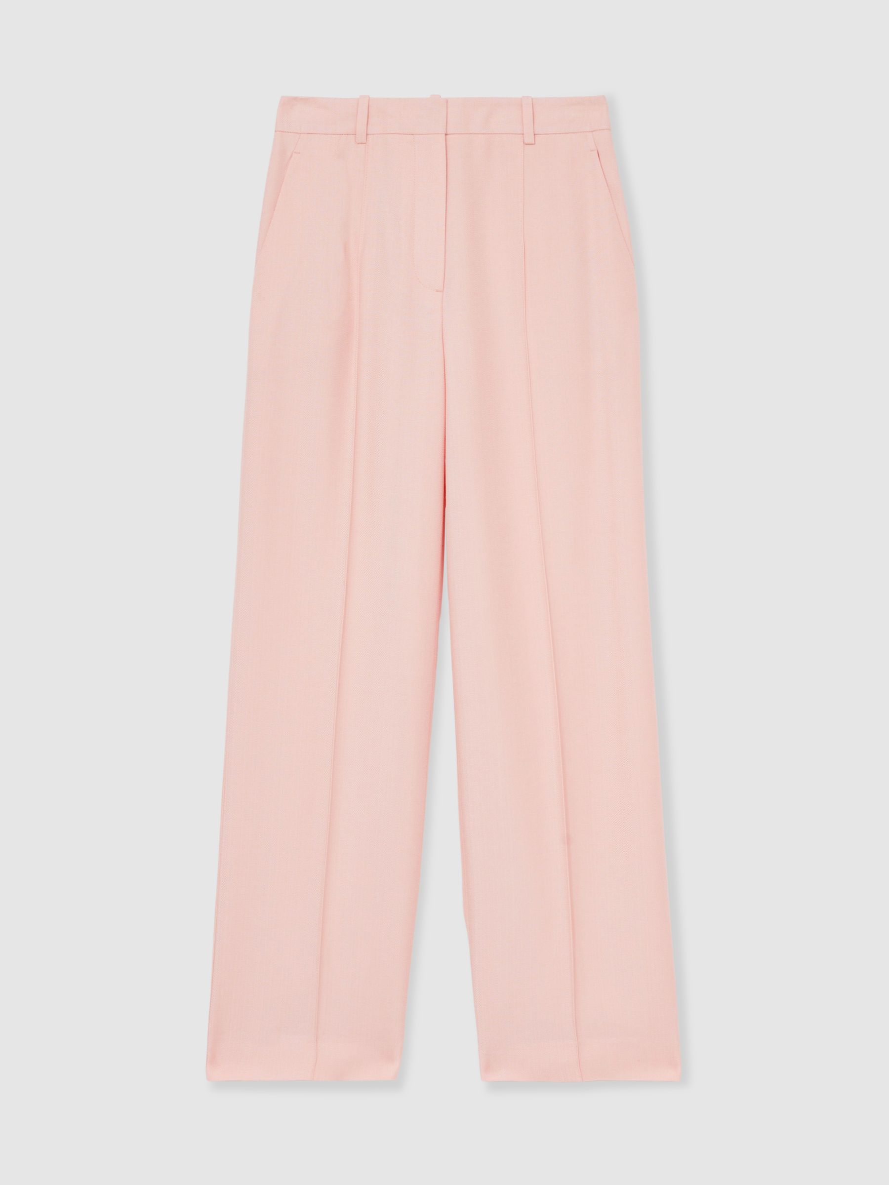 Petite Wide-Leg Suit Trousers in Pink