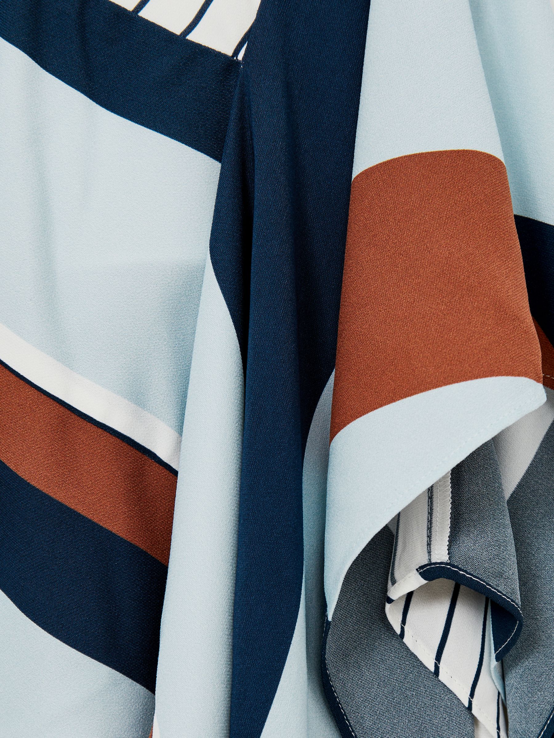 4-9 yrs Stripe-Print Handkerchief Dress in Blue Print