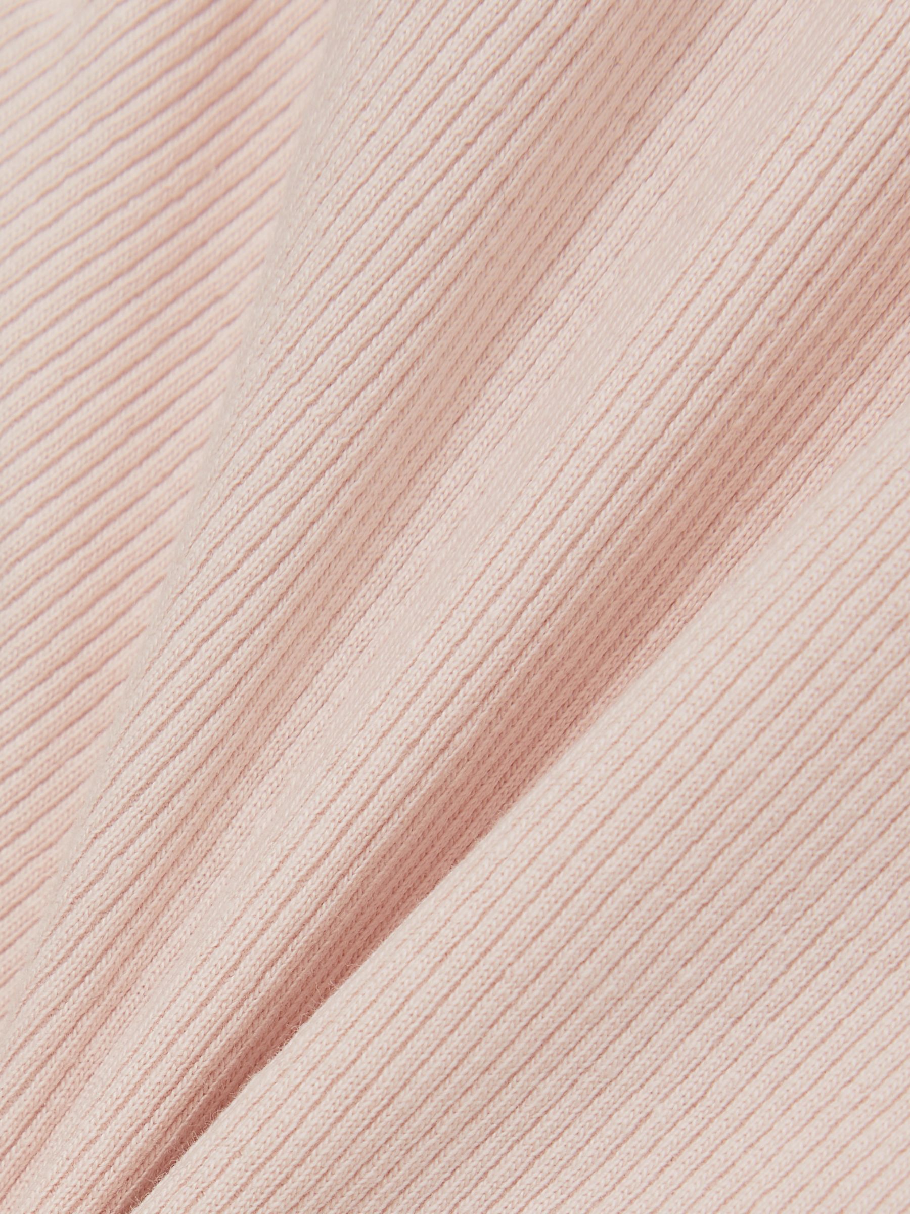 13-14 yrs Cotton Ruched Long-Sleeve T-Shirt with Stretch in Pale Pink