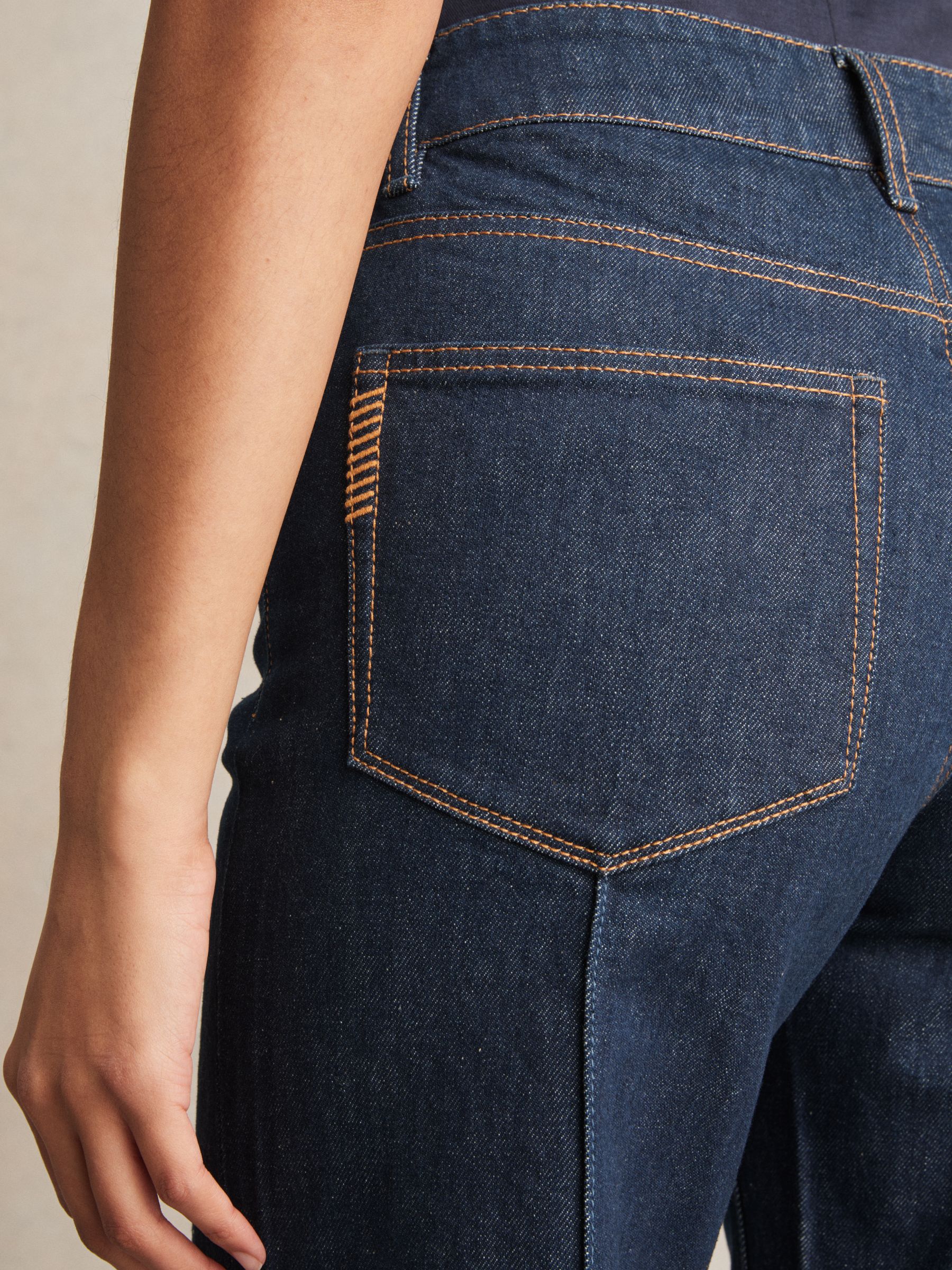 Paige Wide Leg Pintuck Jeans in Anais Blue