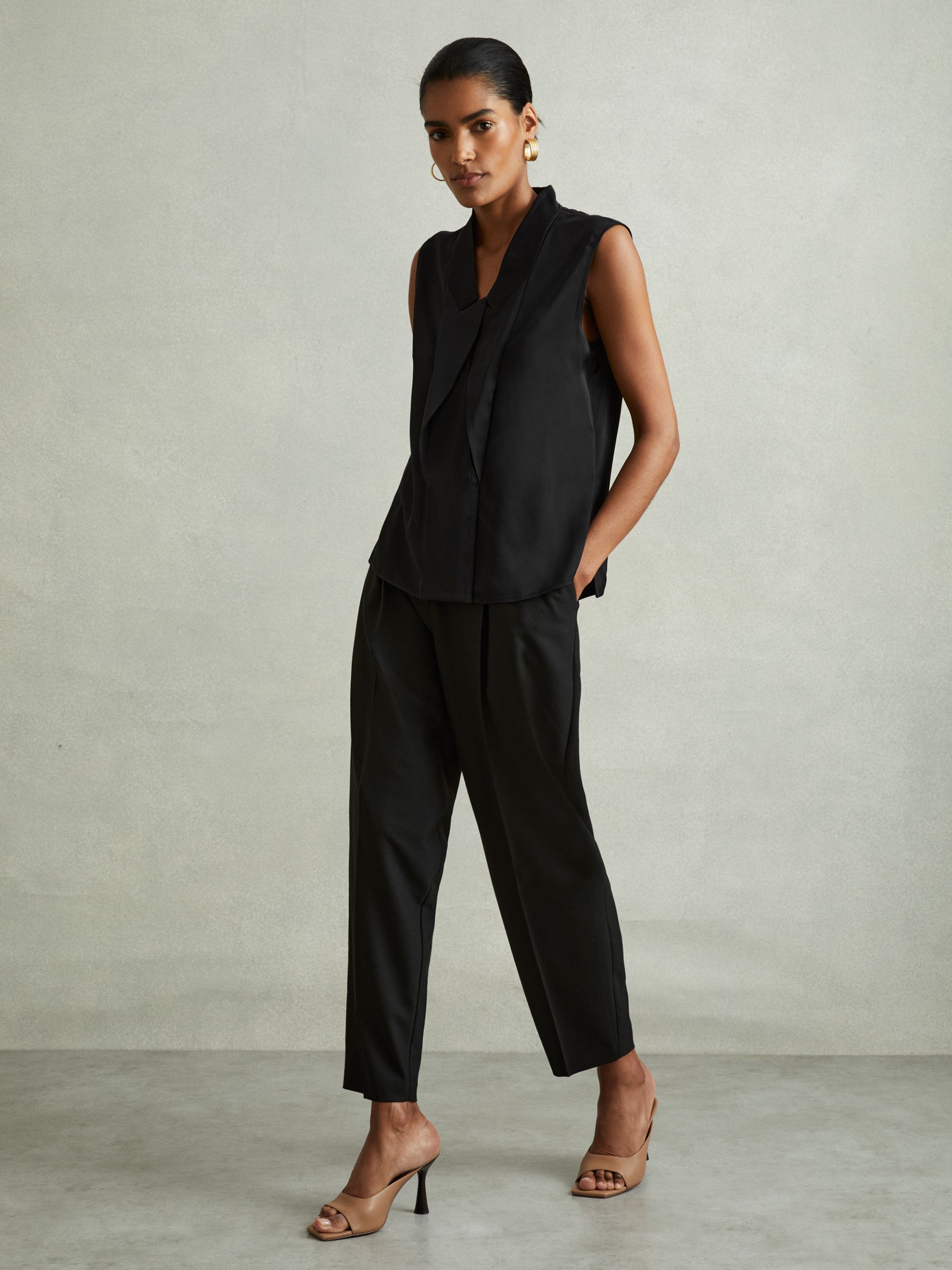 Relaxed Tux Top in Black