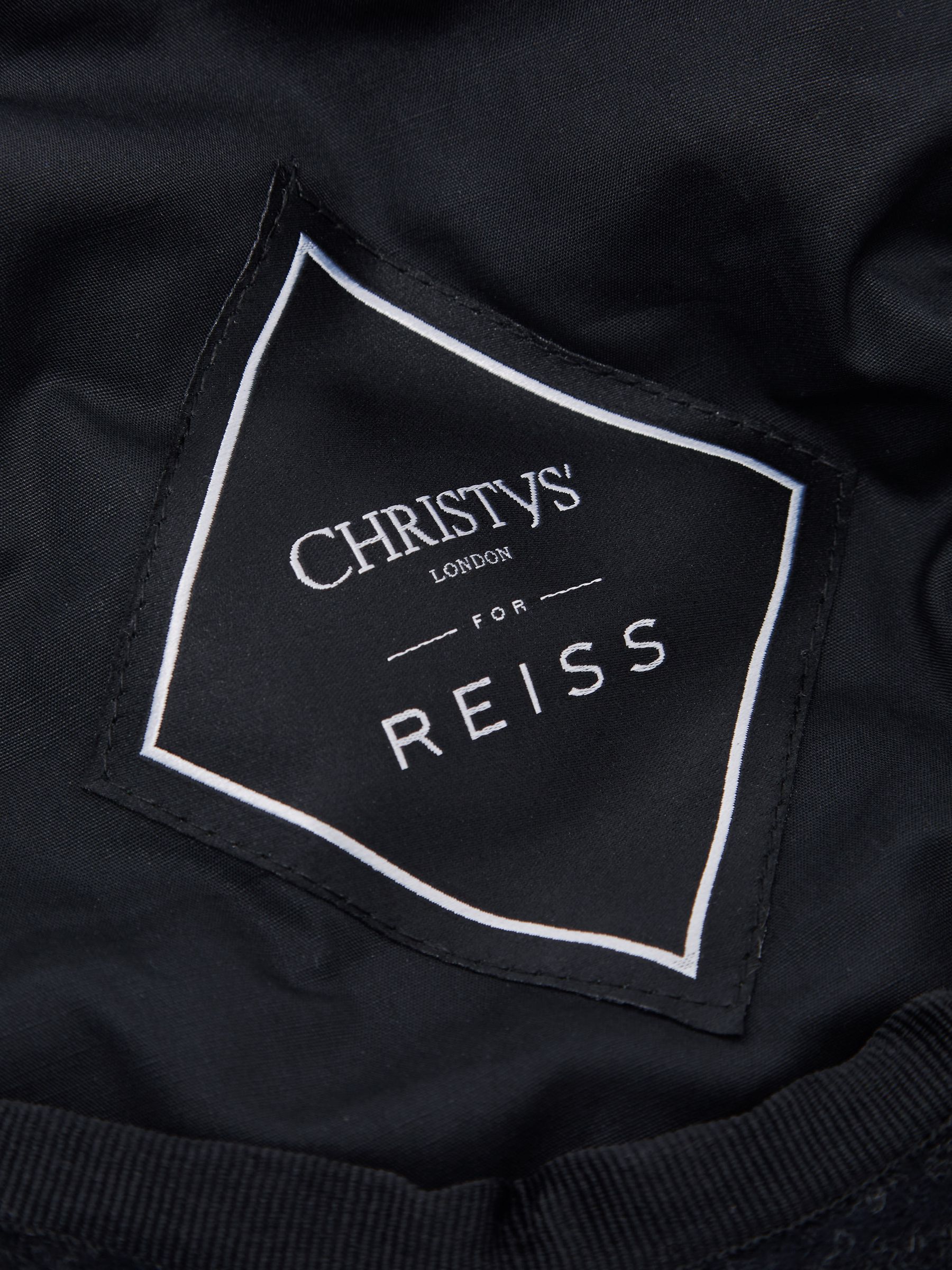 Wool Blend Baker Boy Cap in Navy