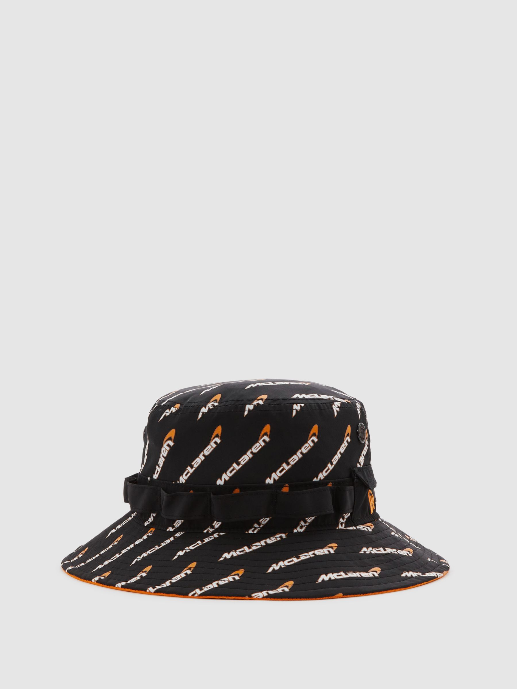 McLaren F1 Printed Bucket Hat in Black