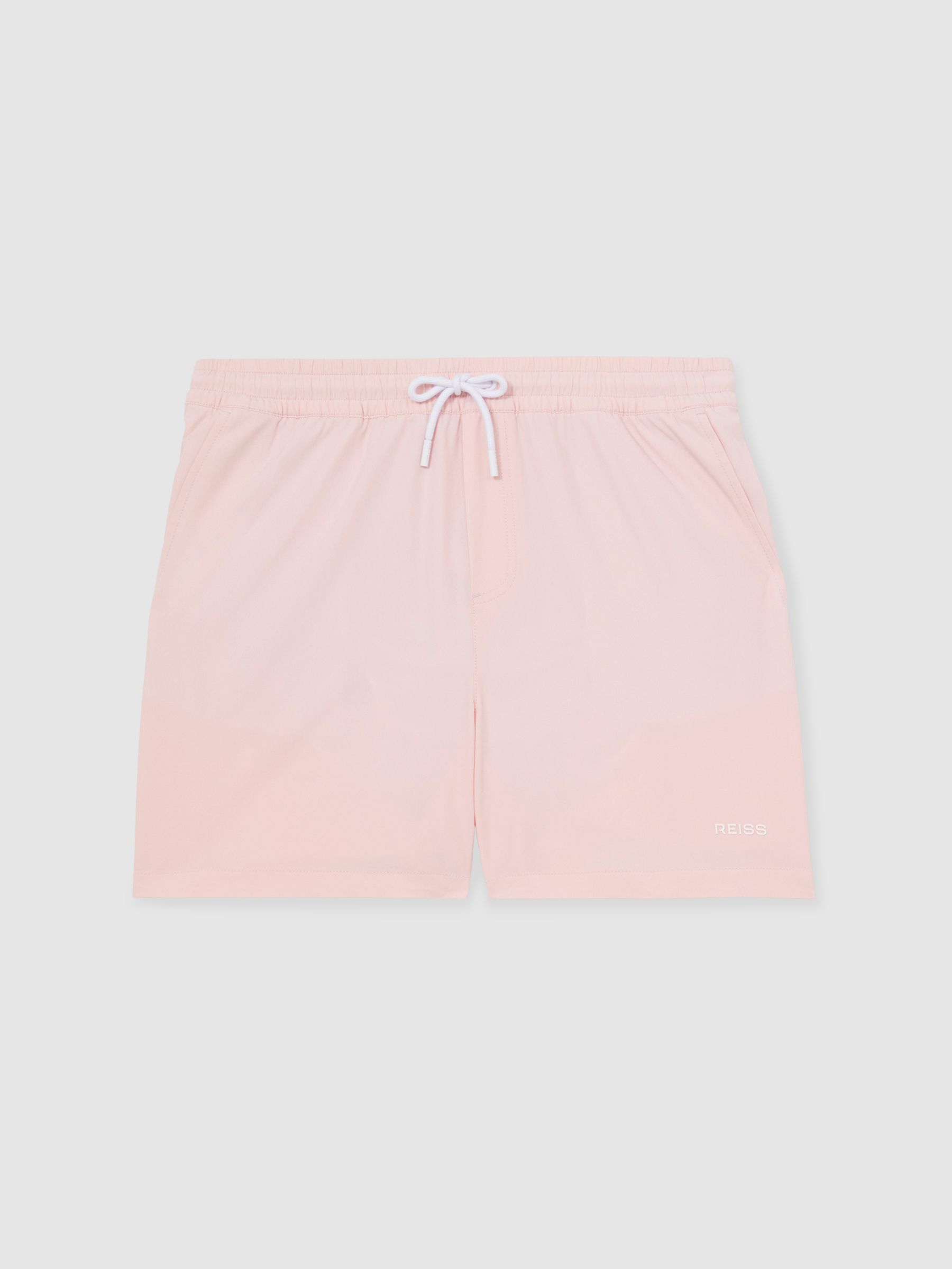 Logo Print Swim Shorts in Pink
