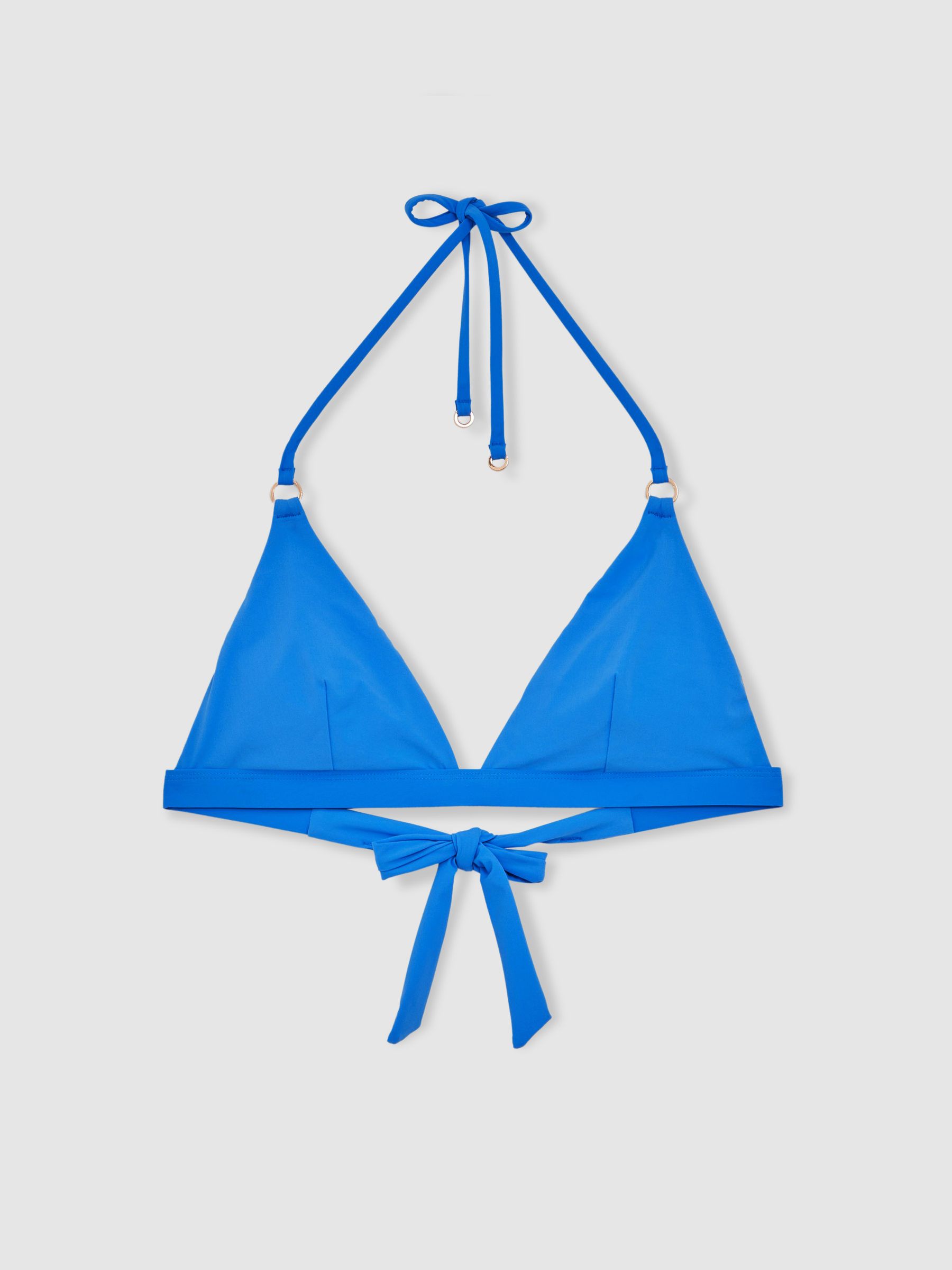 Triangle Halterneck Bikini Top in Cornflower Blue