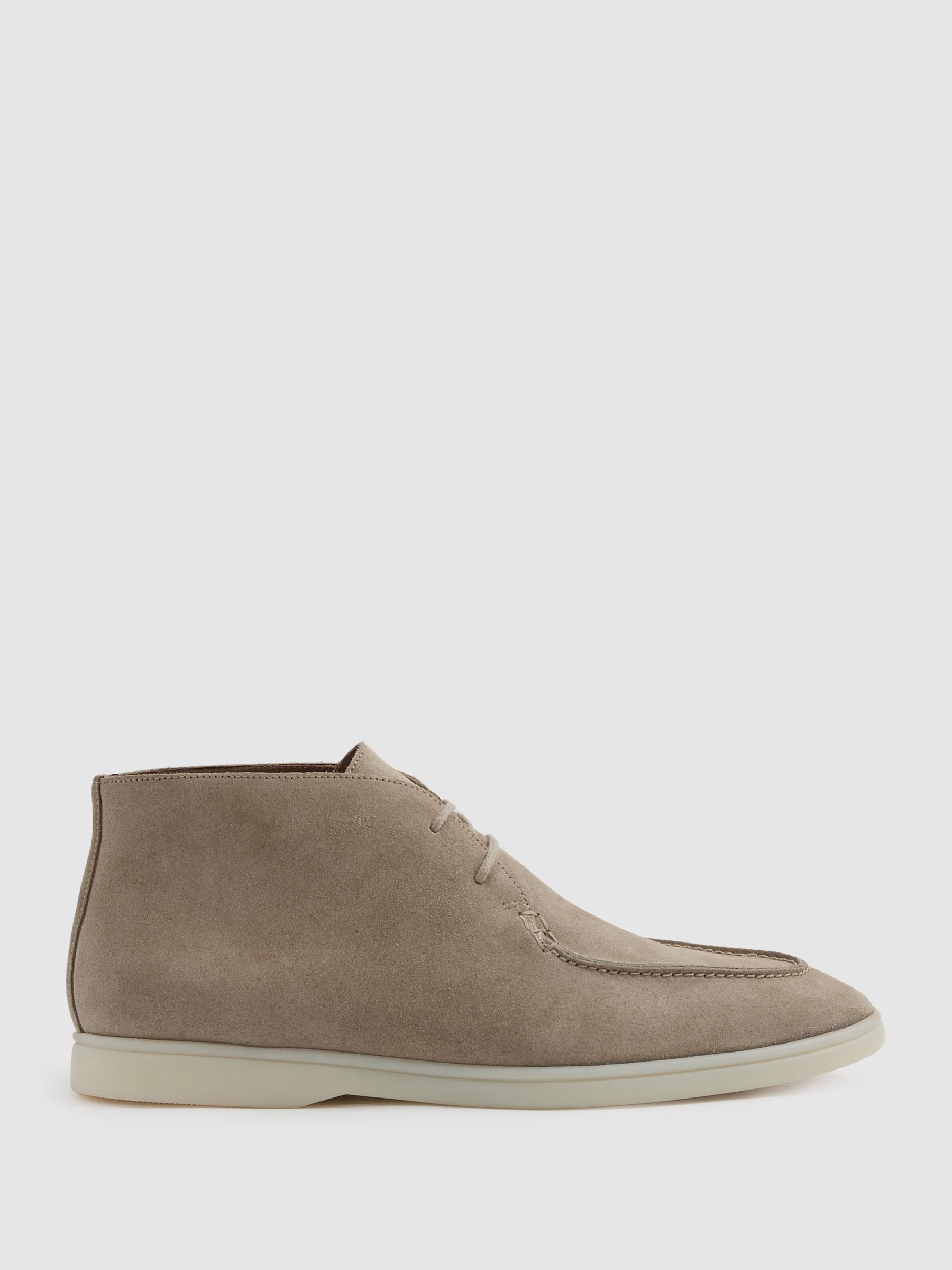 Suede Chukka Boots in Light Stone
