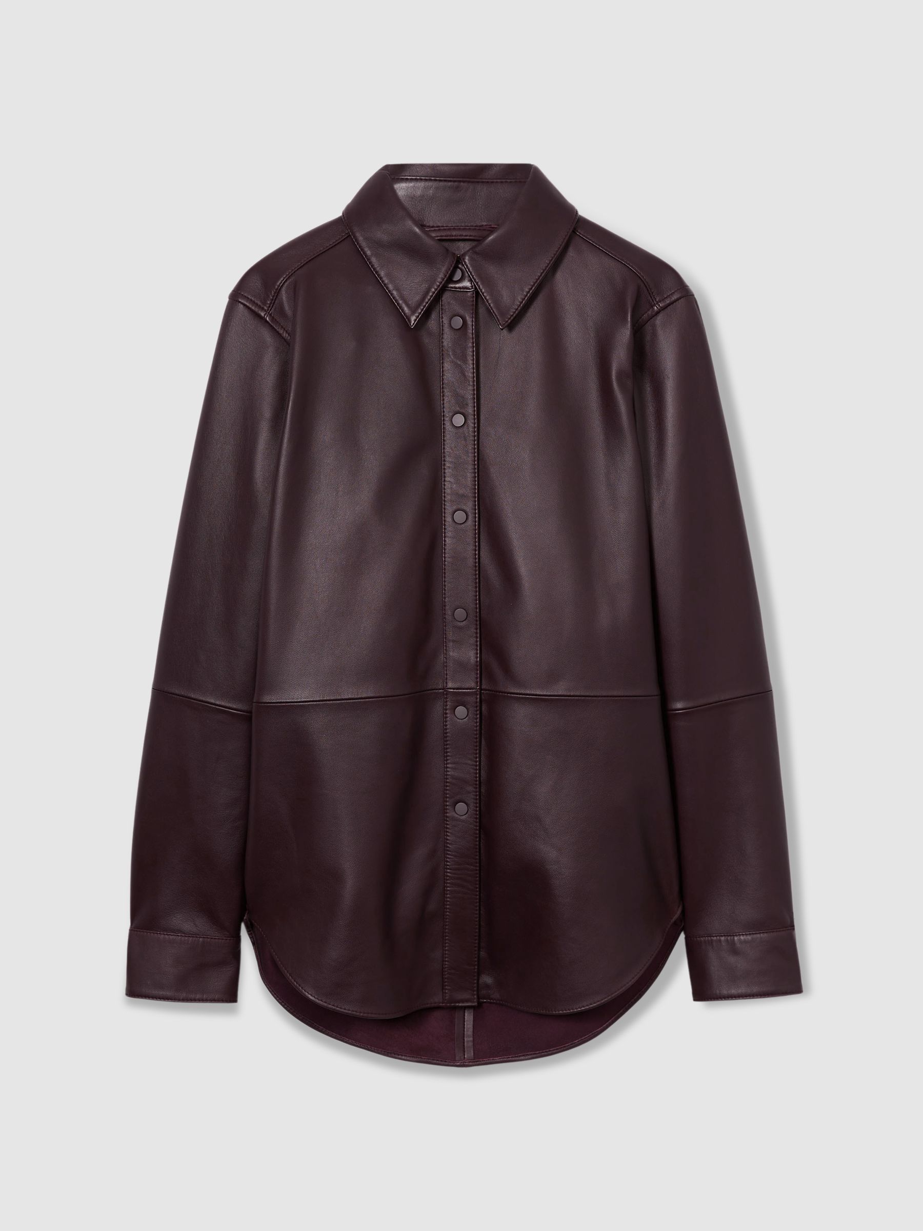 Atelier Leather Shirt in Oxblood