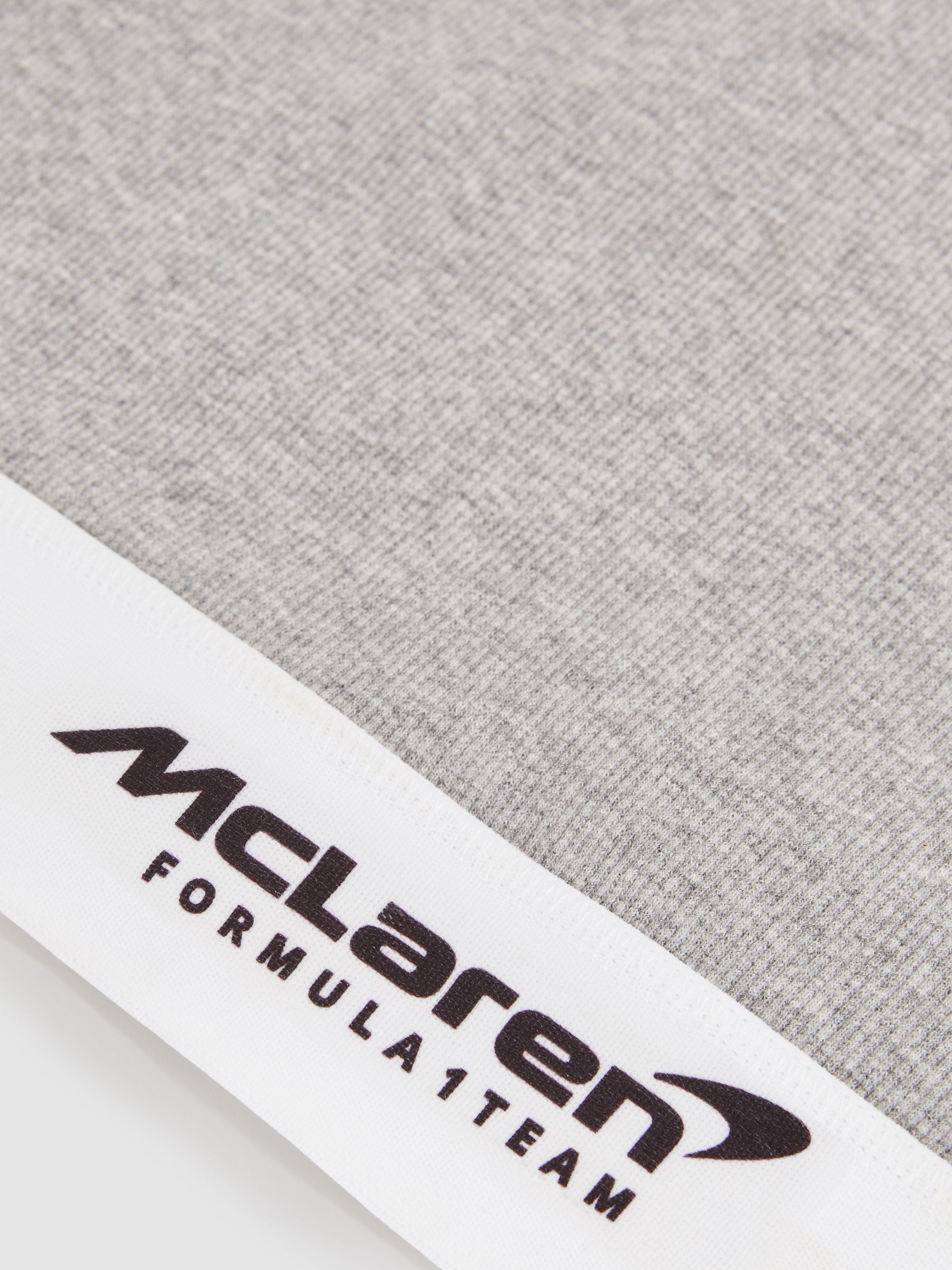McLaren F1 Team Ribbed Cropped Vest in Grey Melange