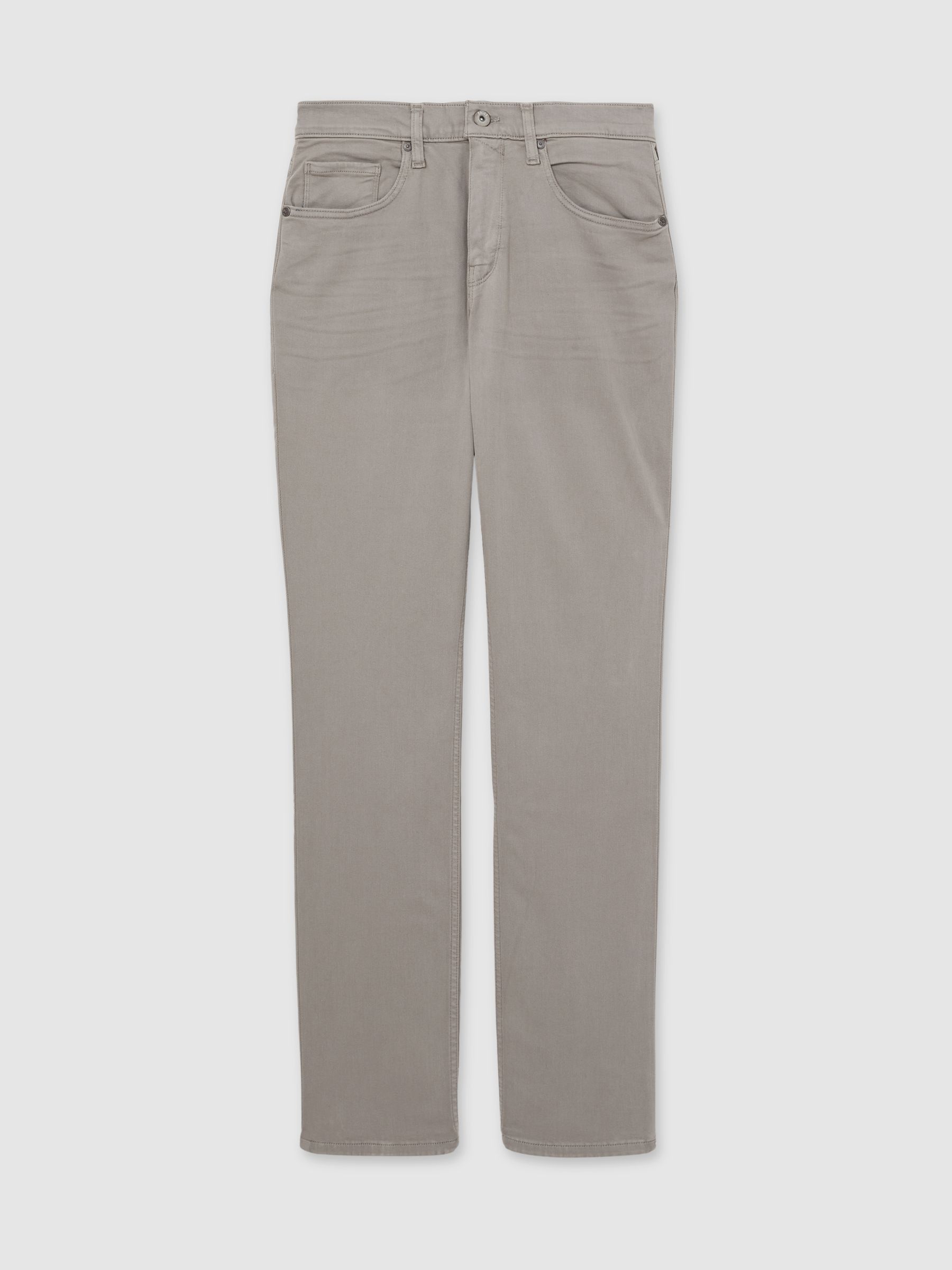 Paige Slim Straight-Leg Jeans in Silver Pearl