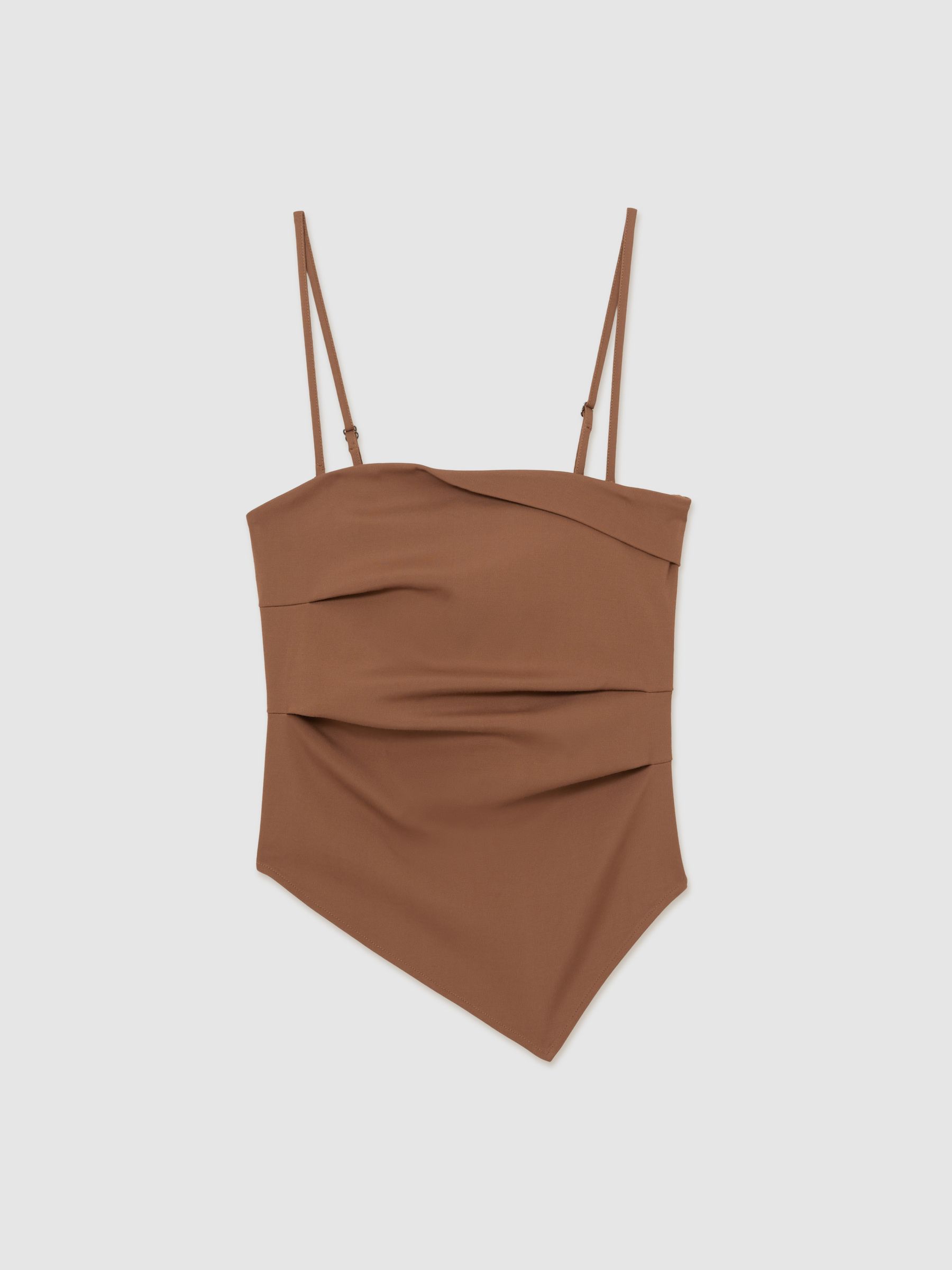 Ruched Bandeau Top in Brown
