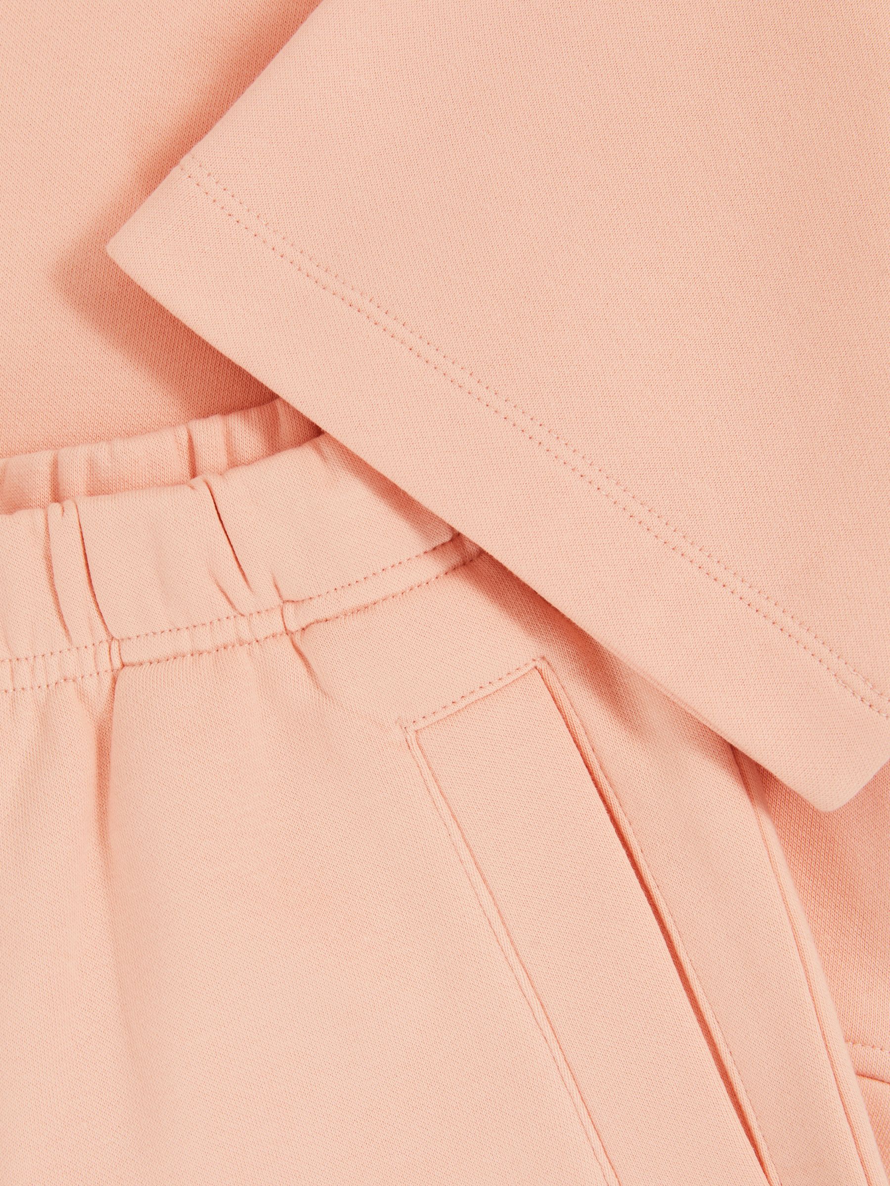 13-14 yrs Cotton-Blend Sweatshirt And Shorts Set in Peach