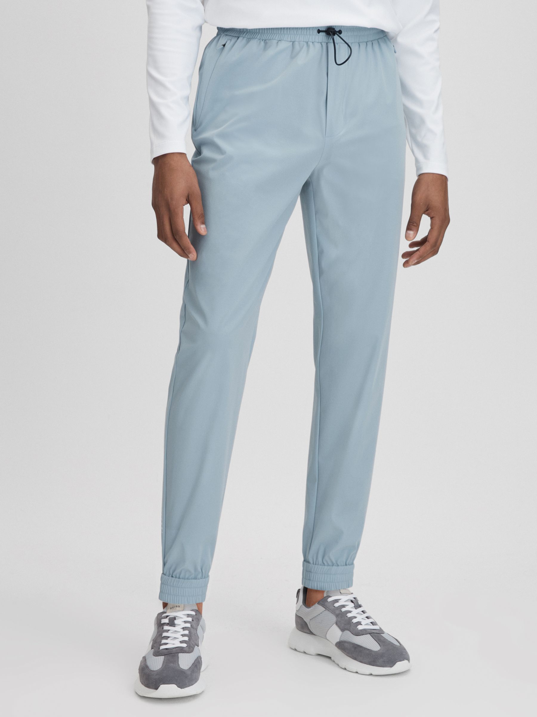Castore Water Repellent Track Joggers in Blue Silver