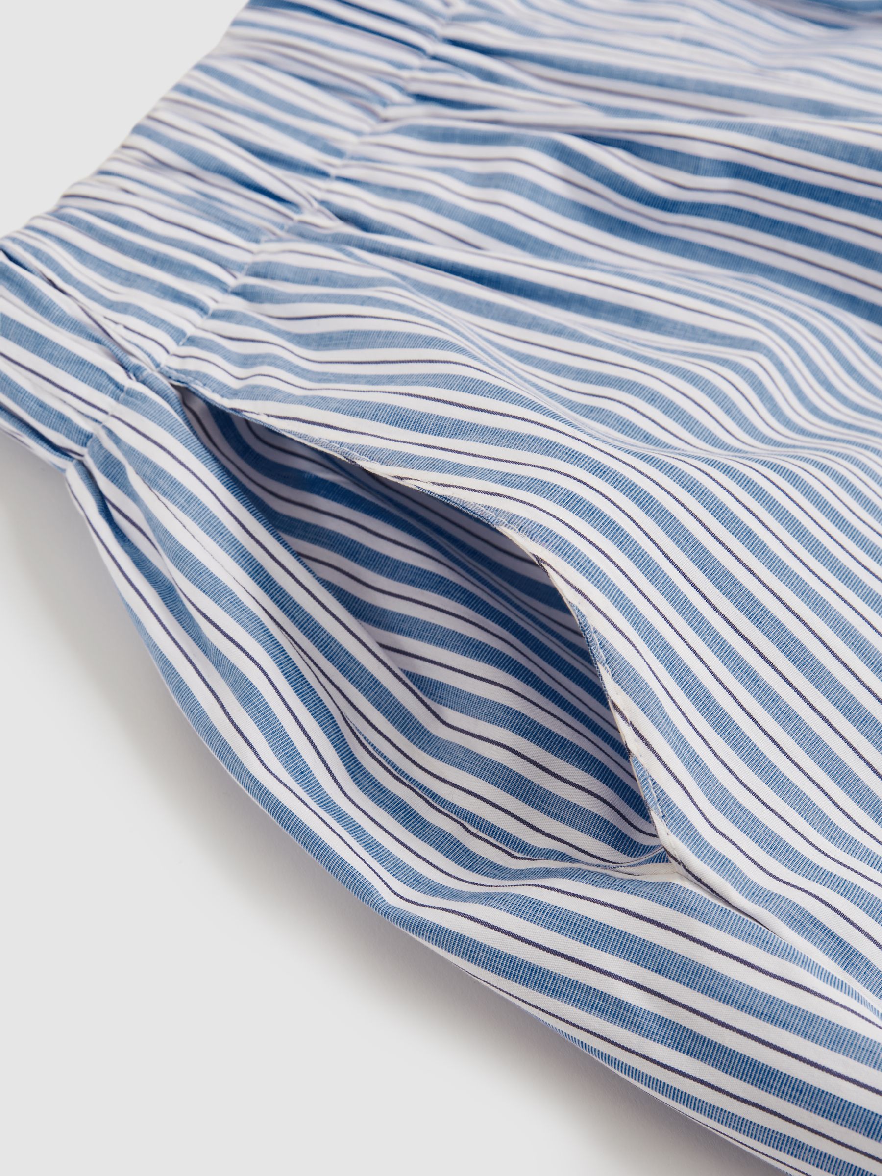 McLaren F1 Team Stripe Poplin Shorts in Soft Blue