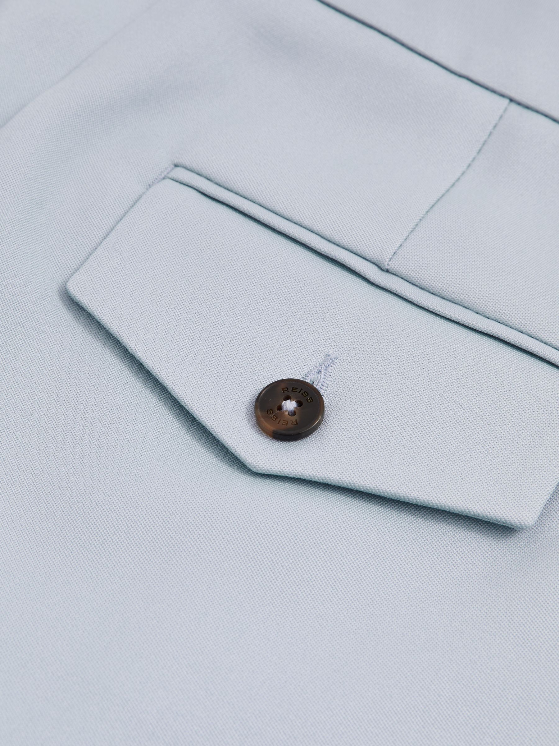 Single-Pleat Tailored Shorts in Blue