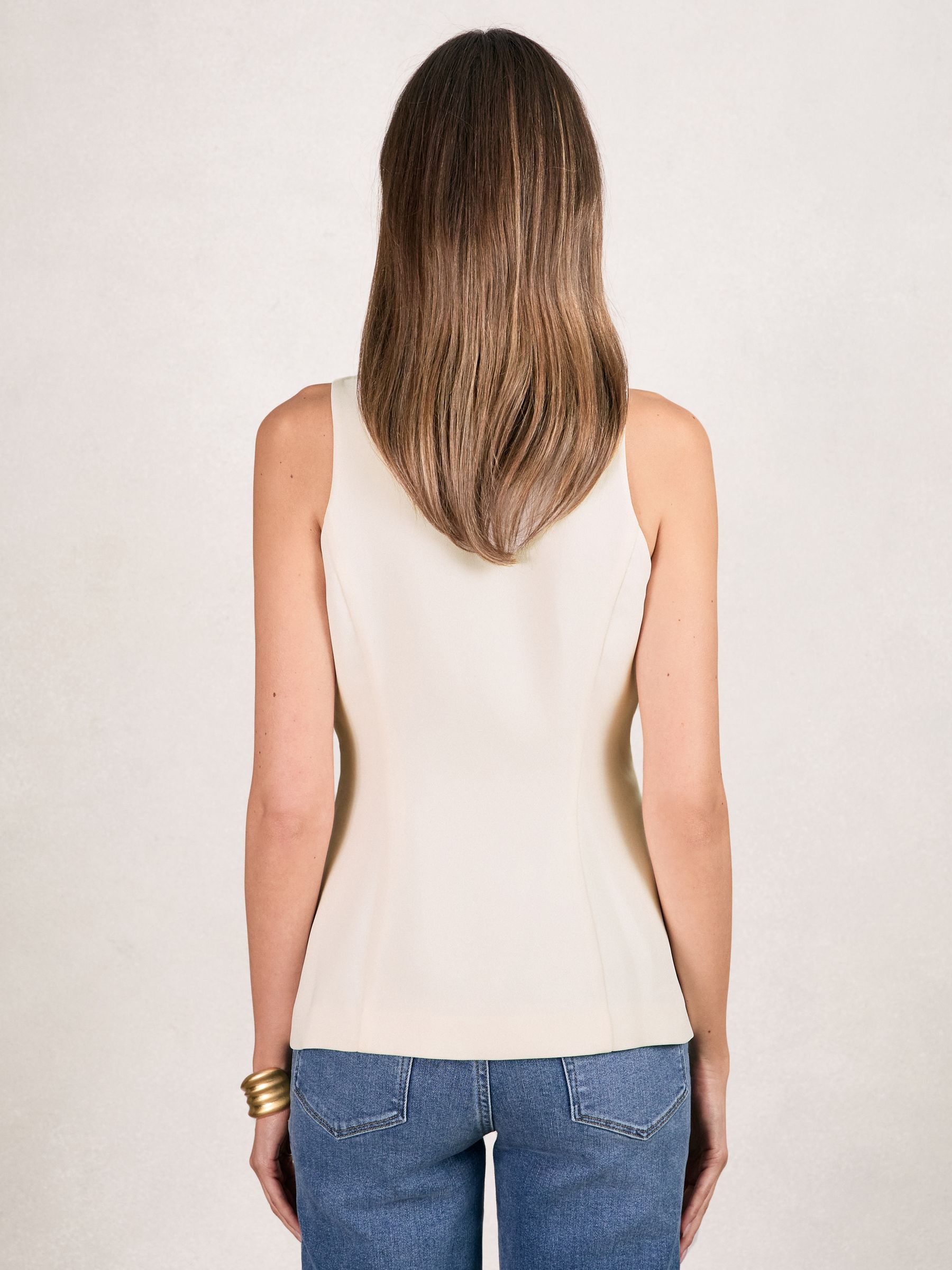 Good American Tailored Vest in Cream