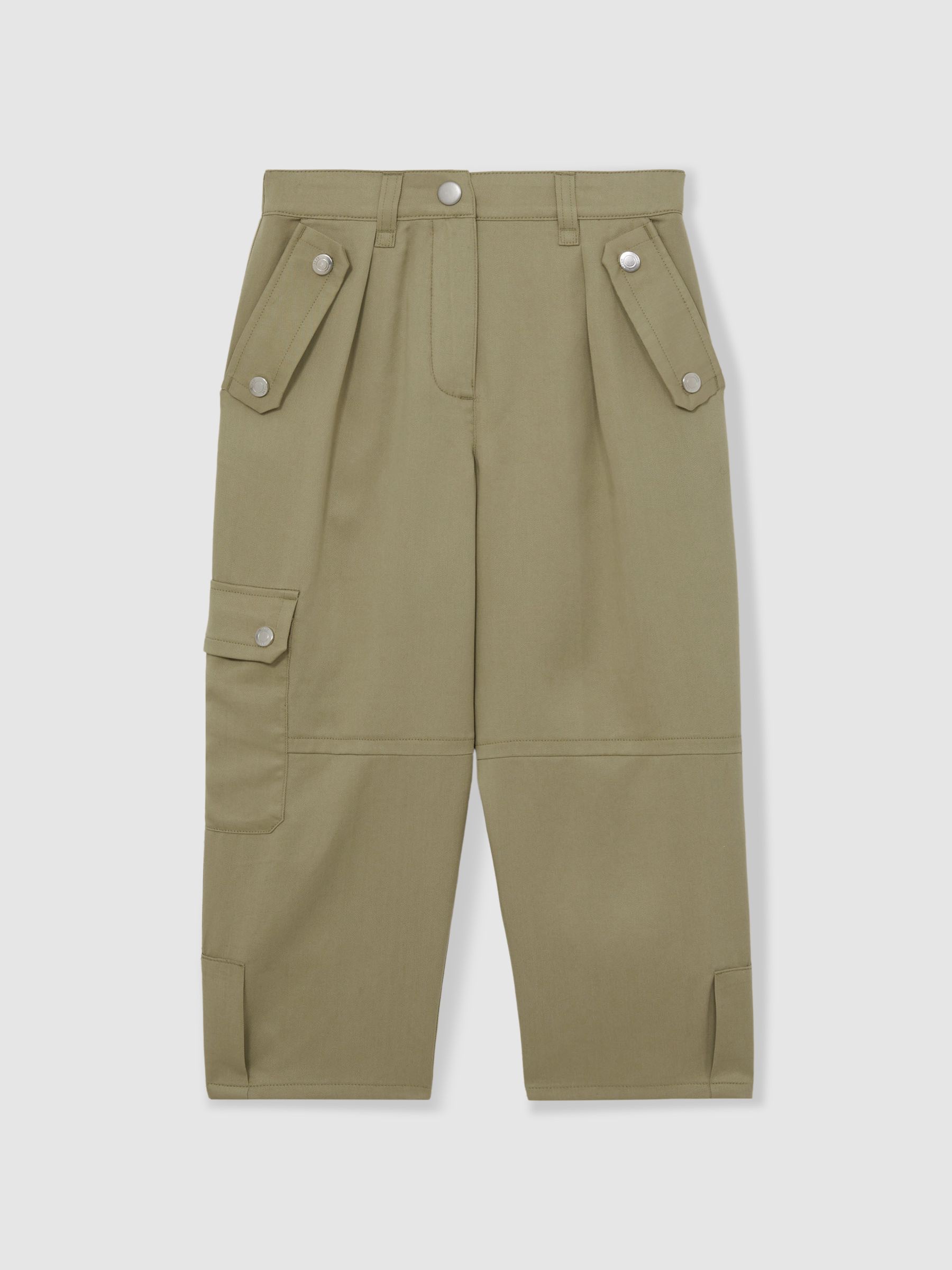 9-13 yrs Lyocell-Linen Cargo Trousers in Khaki