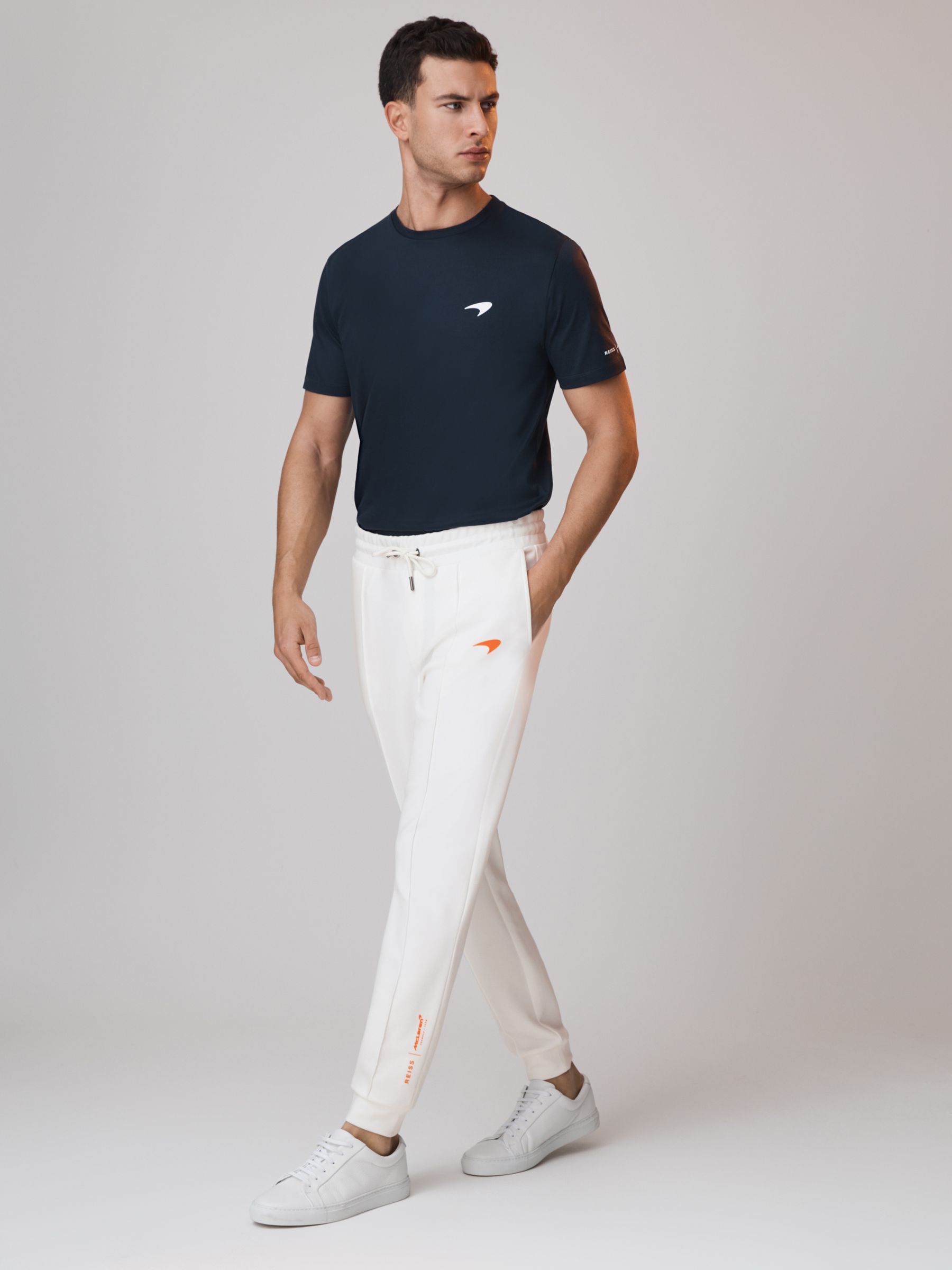 McLaren F1 Interlock Jersey Drawstring Joggers in White