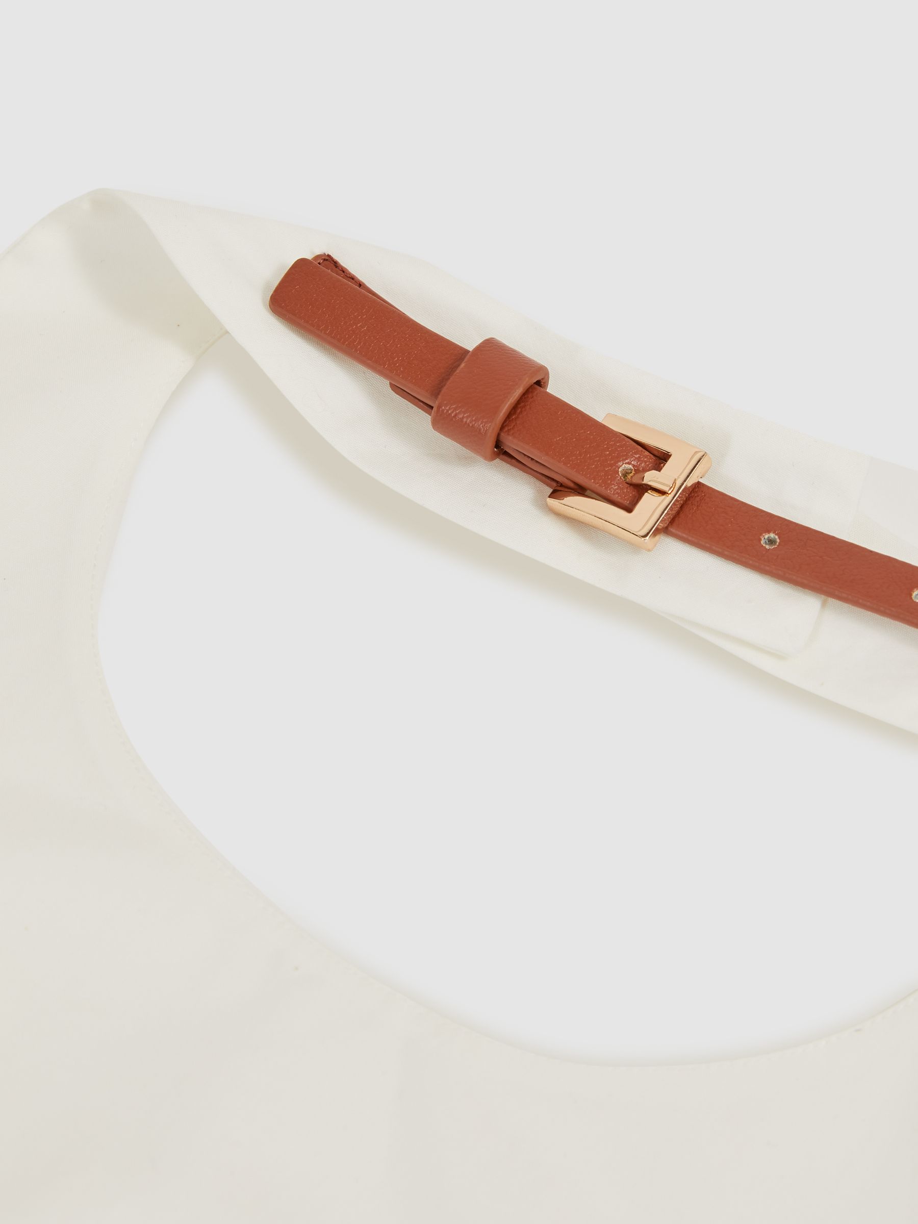 Cotton Belt-Halterneck Top in Ivory