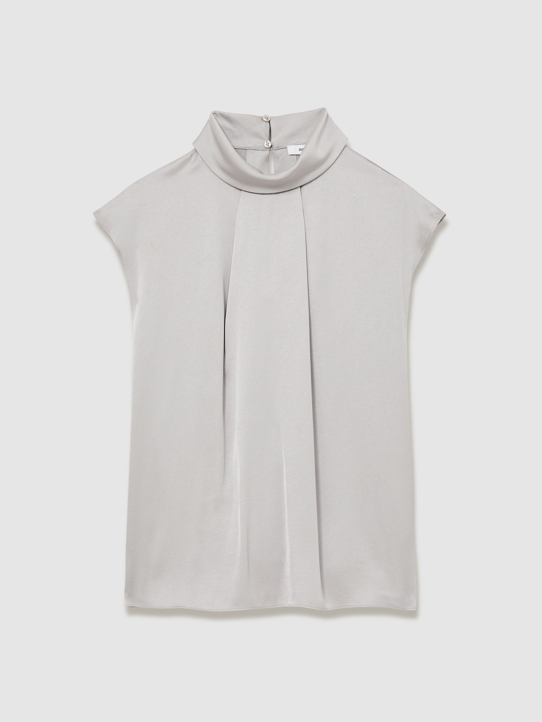 High Neck Shell Top in Grey