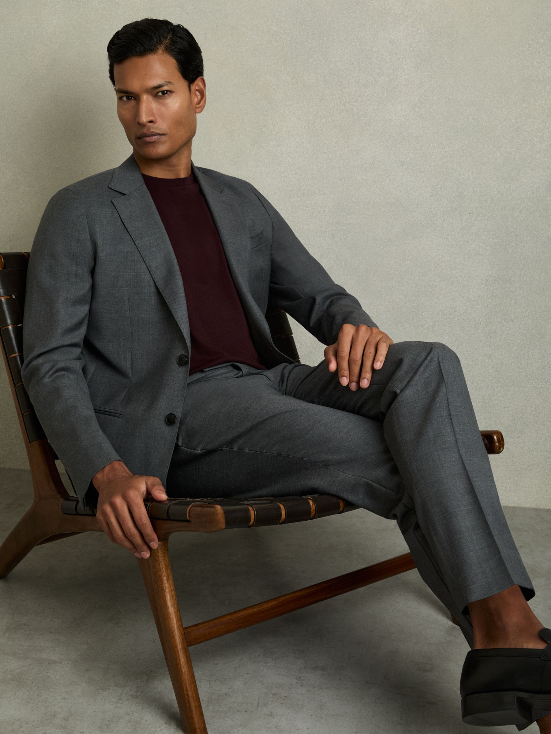 Cotton Crew Neck T-Shirt in Bordeaux