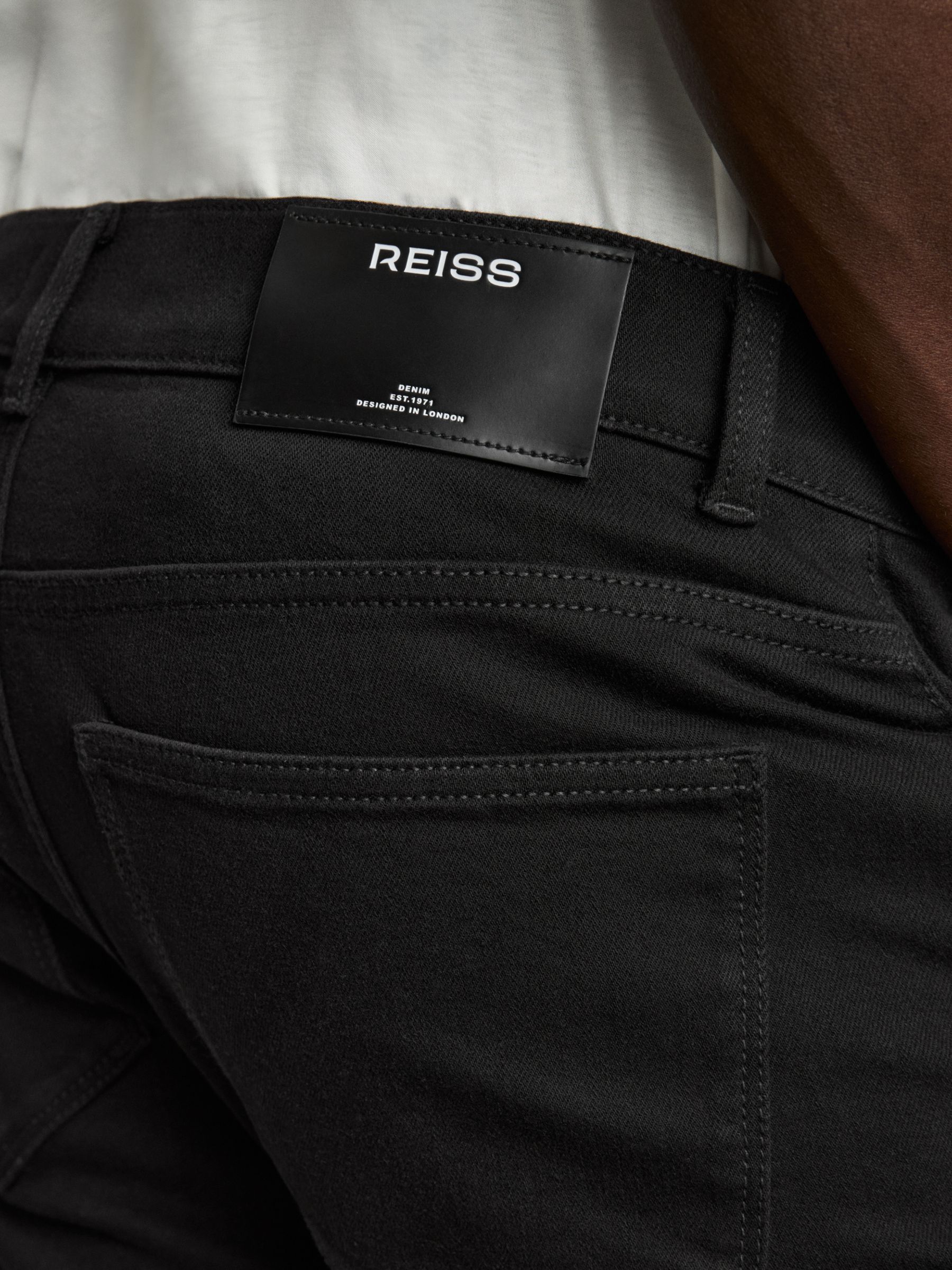 Cotton-Stretch Slim-Fit Jeans in Stay Black