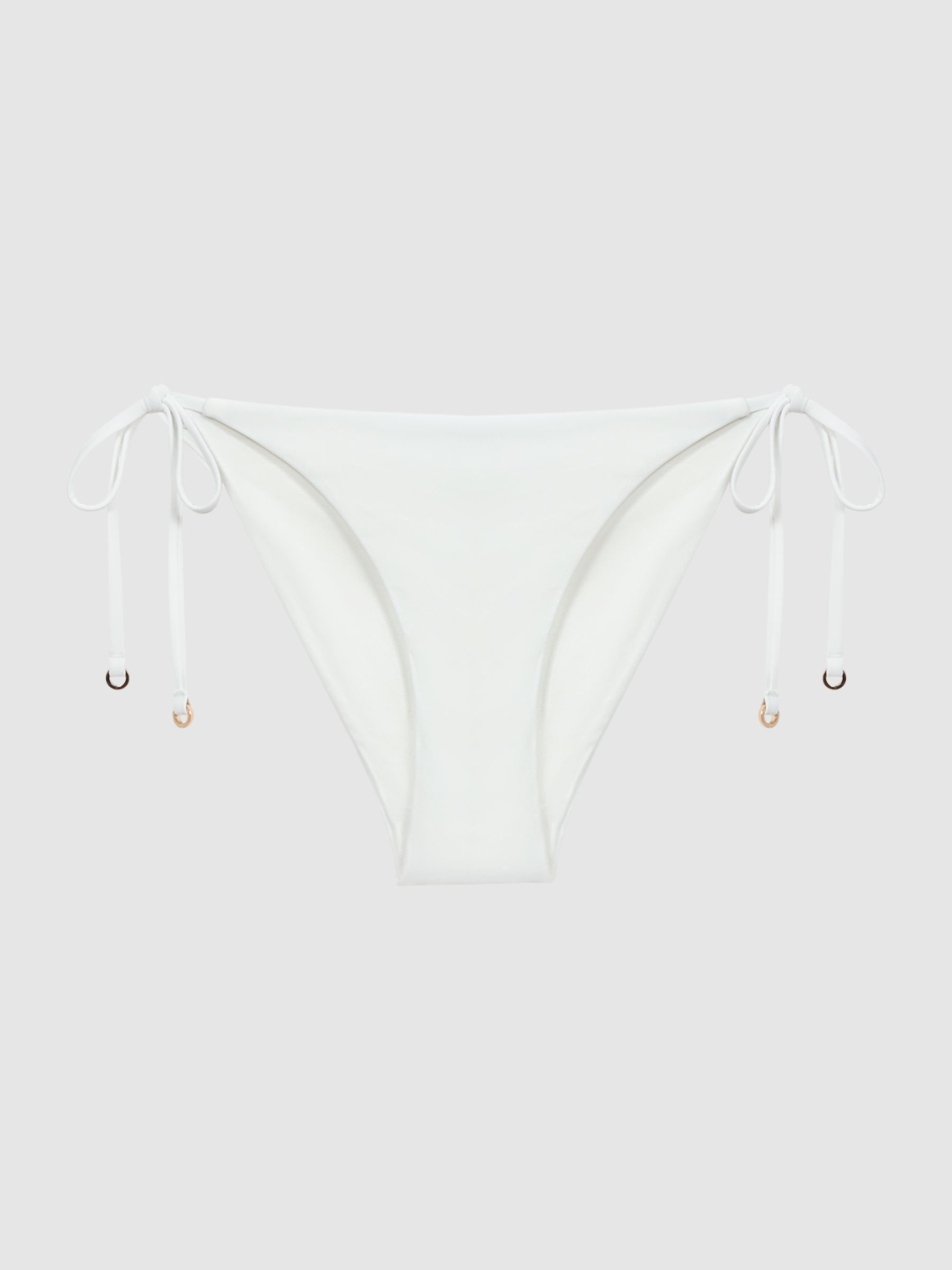 Side Tie Bikini Bottoms in White