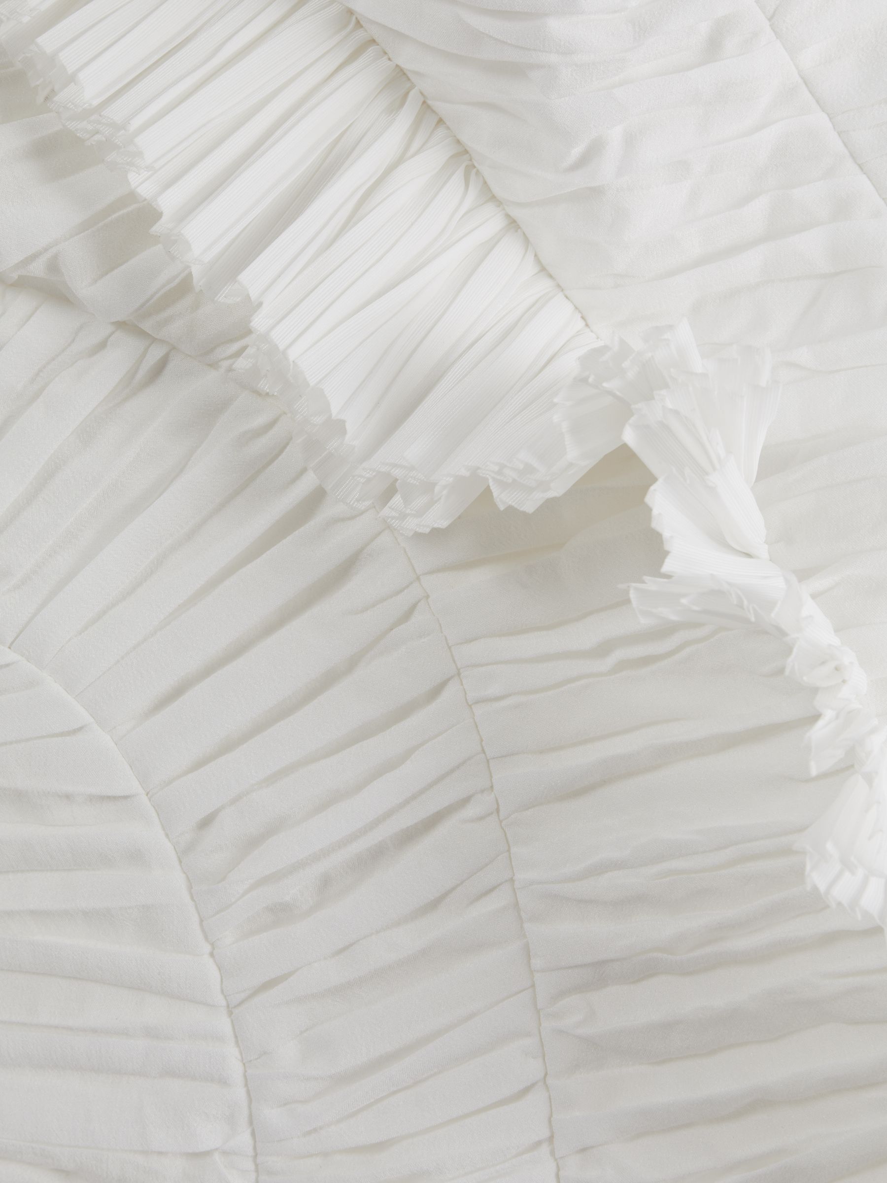 Acler One-Shoulder Ruffle Mini Dress in Ivory